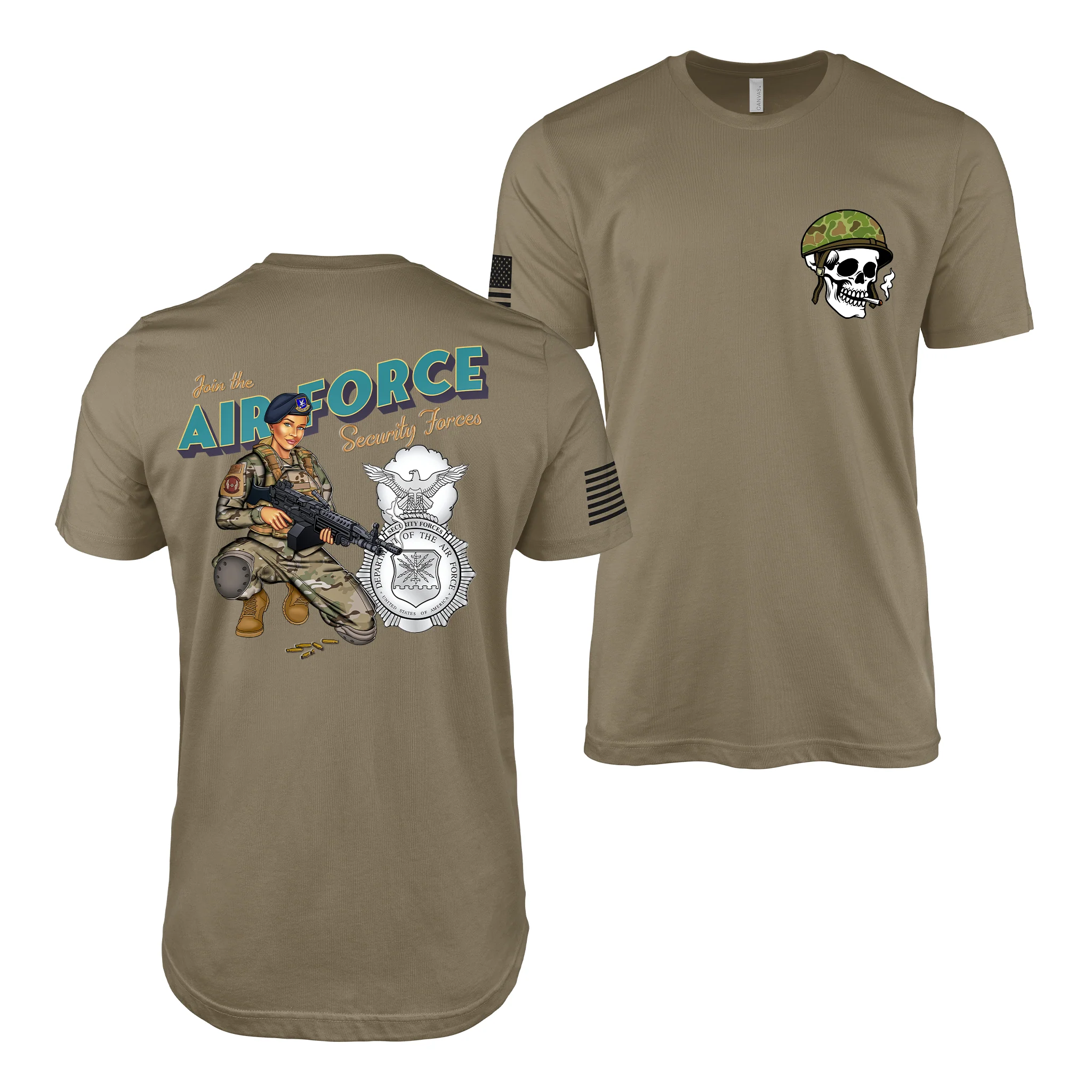 Join the Air Force Security Forces Pin-Up Girl Katie T-Shirt - Image 4