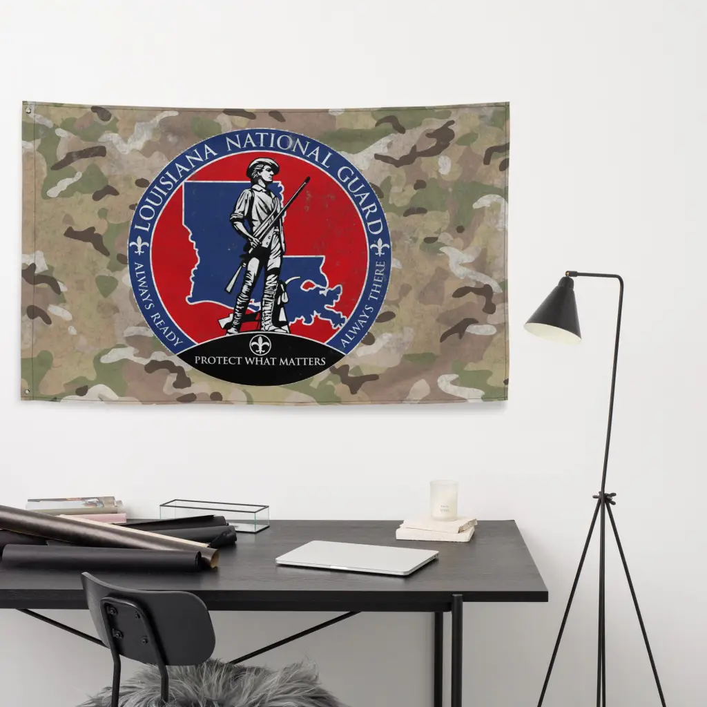Louisiana National Guard Indoor Wall Flag - Image 4