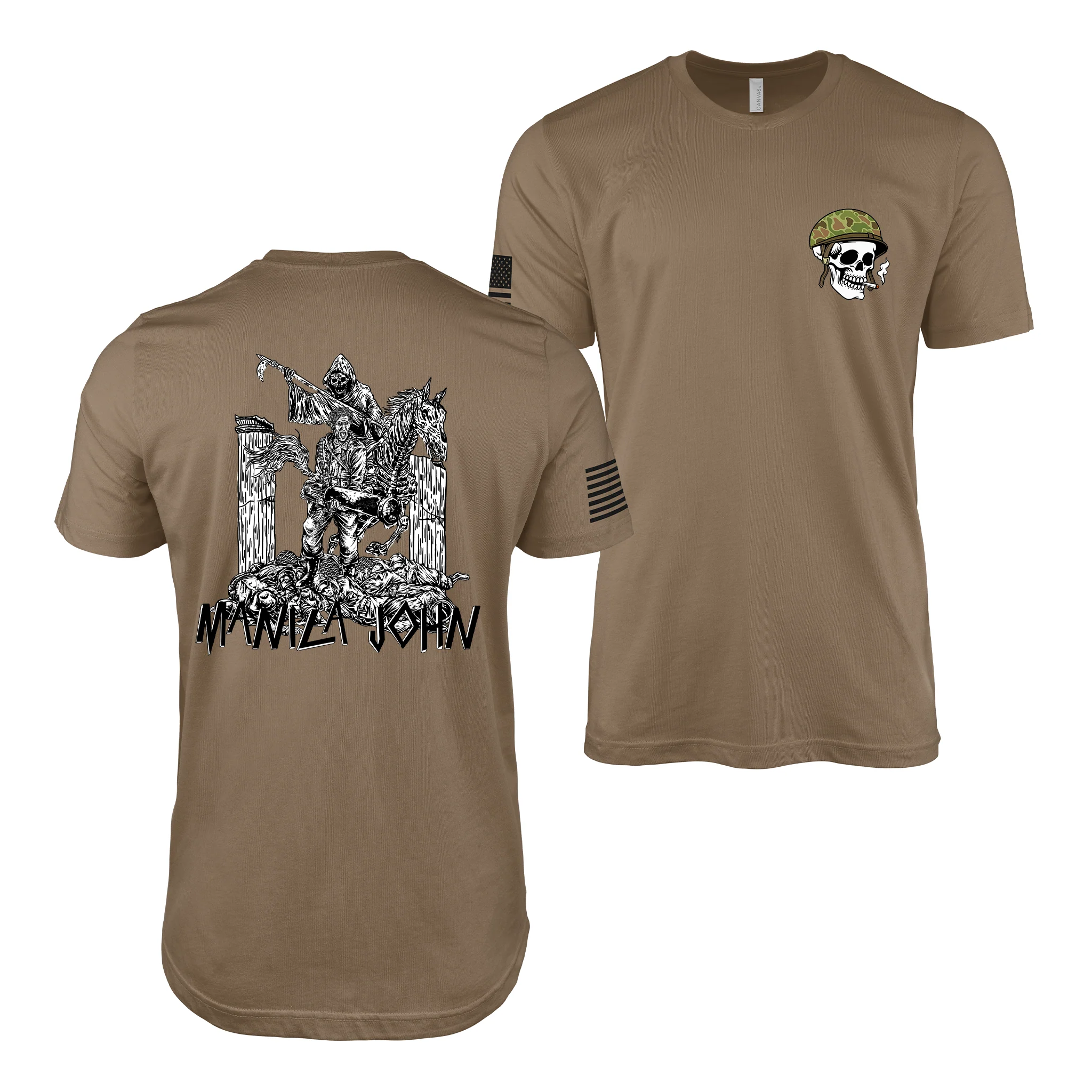 'Manila' John Basilone Heavy Metal Guadalcanal WW2 T-Shirt - Image 3