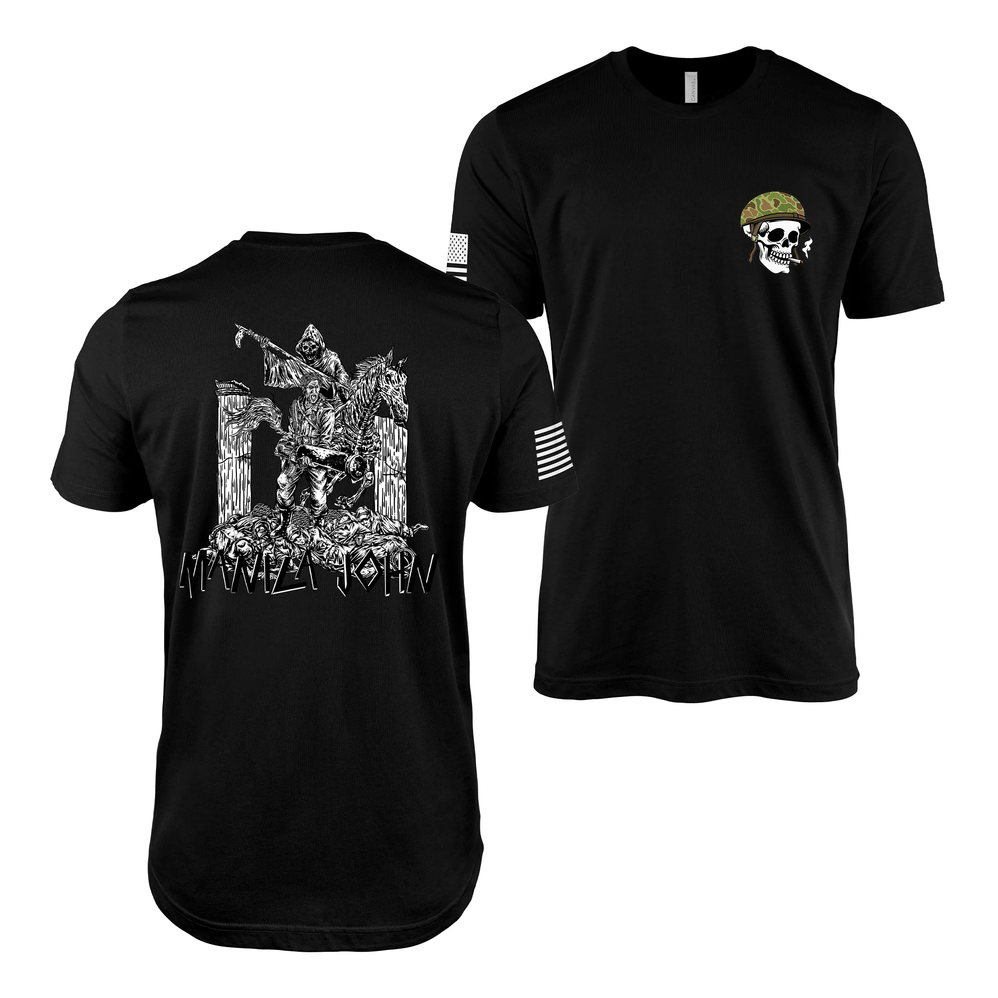 'Manila' John Basilone Heavy Metal Guadalcanal WW2 T-Shirt - Image 4
