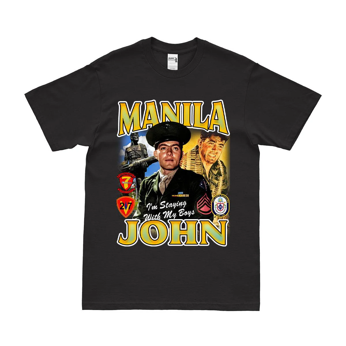 Manila' John Basilone WWII Commemorative USMC T-Shirt