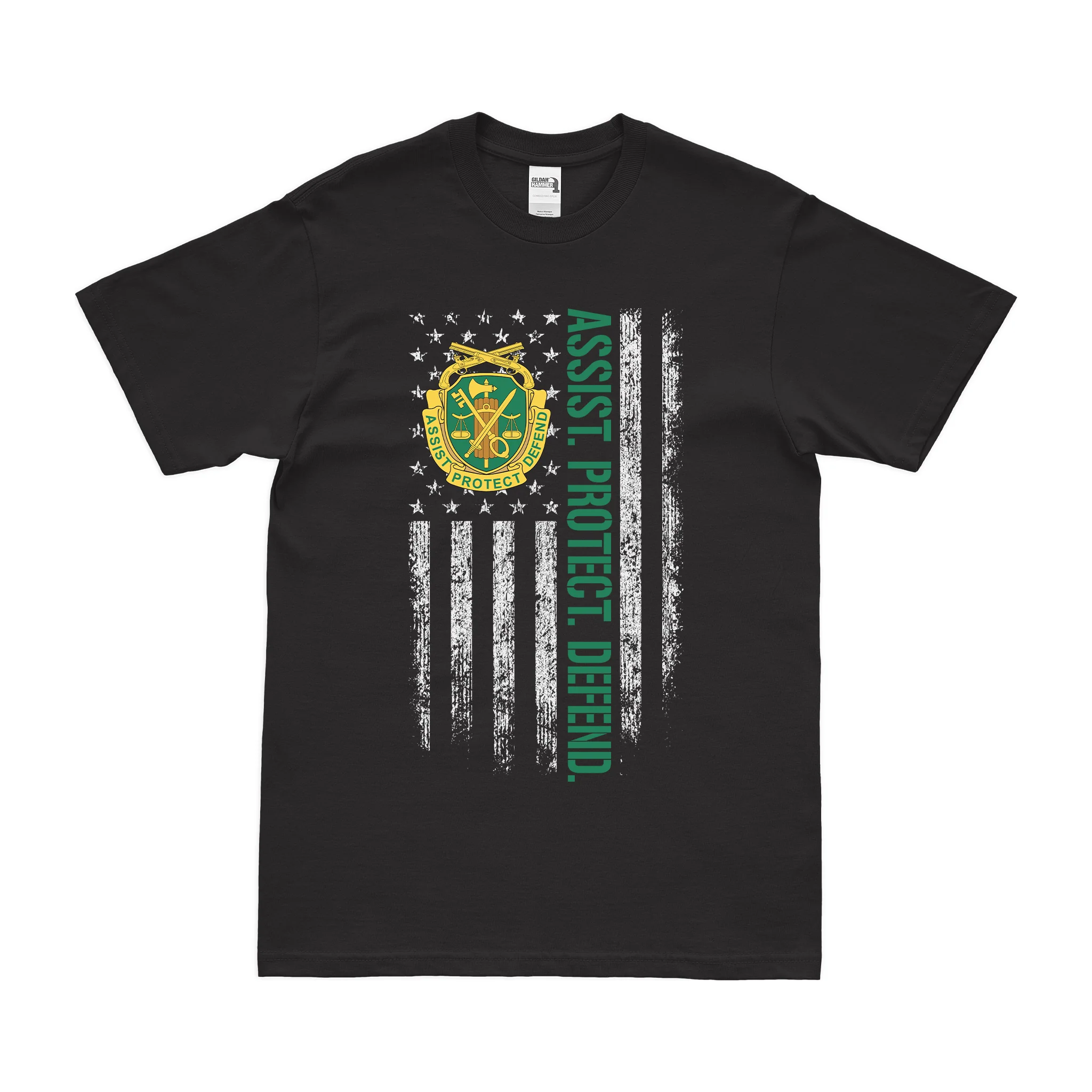 Military Police Corps Motto American Flag T-Shirt