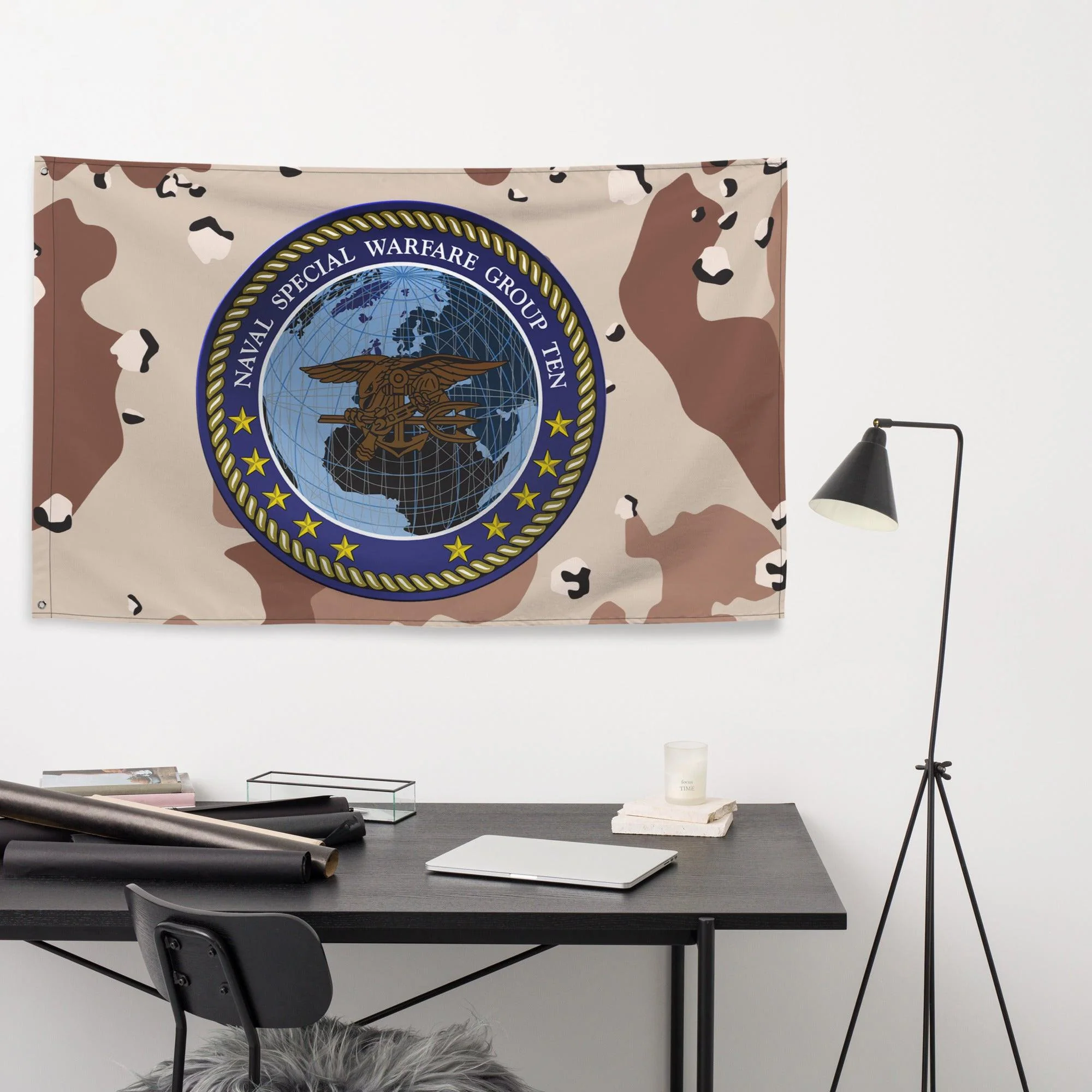 Naval Special Warfare Group 10 (NSWG-10) Chocolate-Chip Camo Flag - Image 3