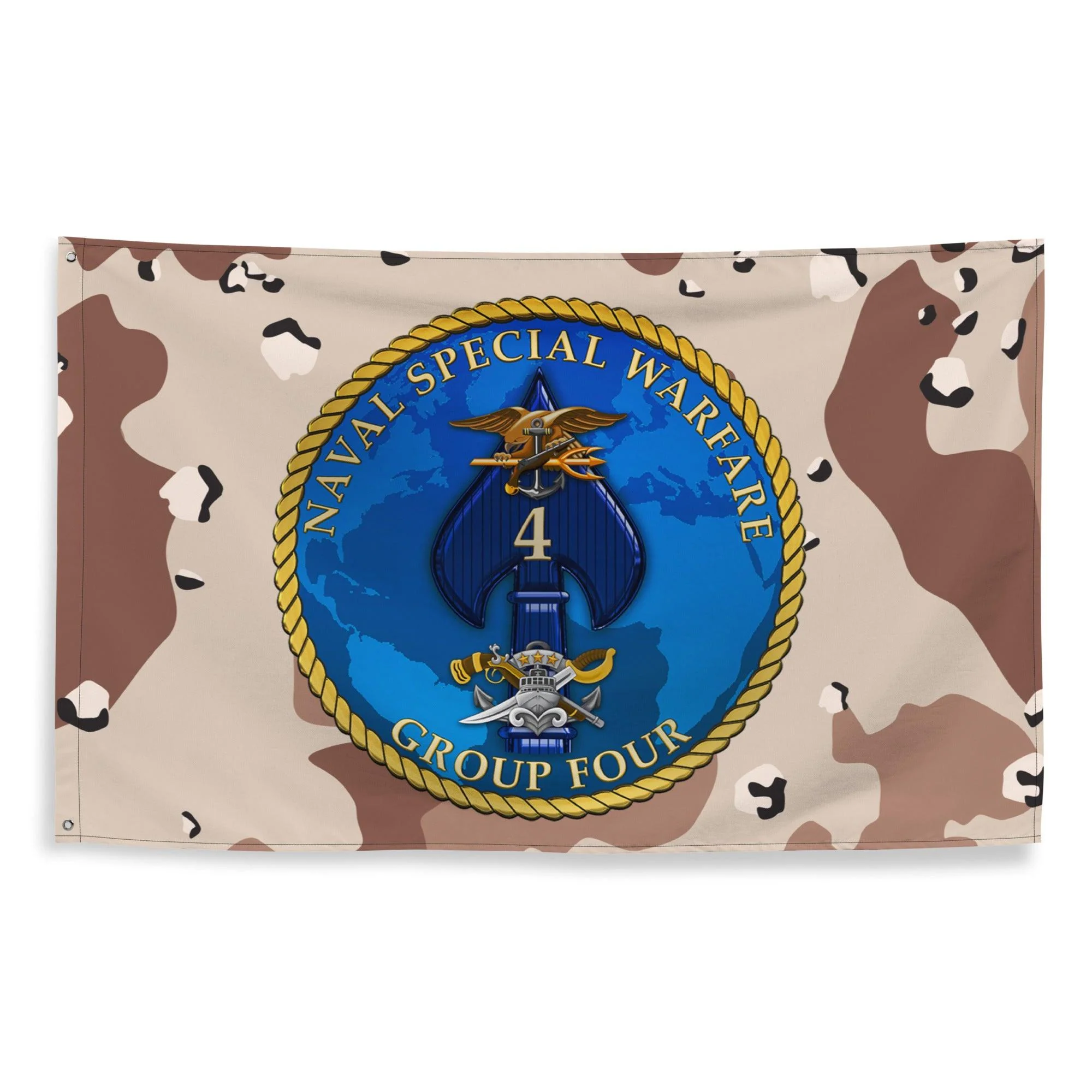 Naval Special Warfare Group 4 (NSWG-4) Chocolate-Chip Camo Flag - Image 4