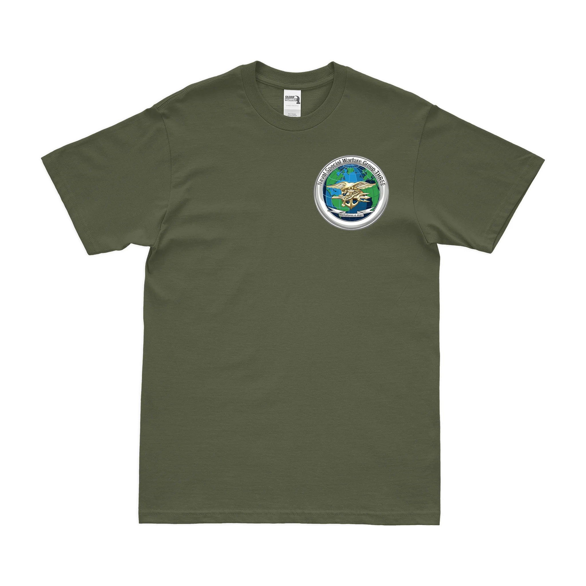 Naval Special Warfare Group 3 (NSWG-3) Left Chest Emblem T-Shirt - Image 2
