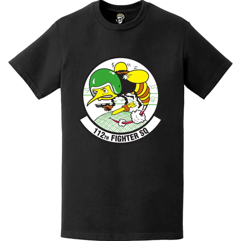 Official 112th Fighter Squadron (112th FS) 'Stingers' Logo Emblem T-Shirt