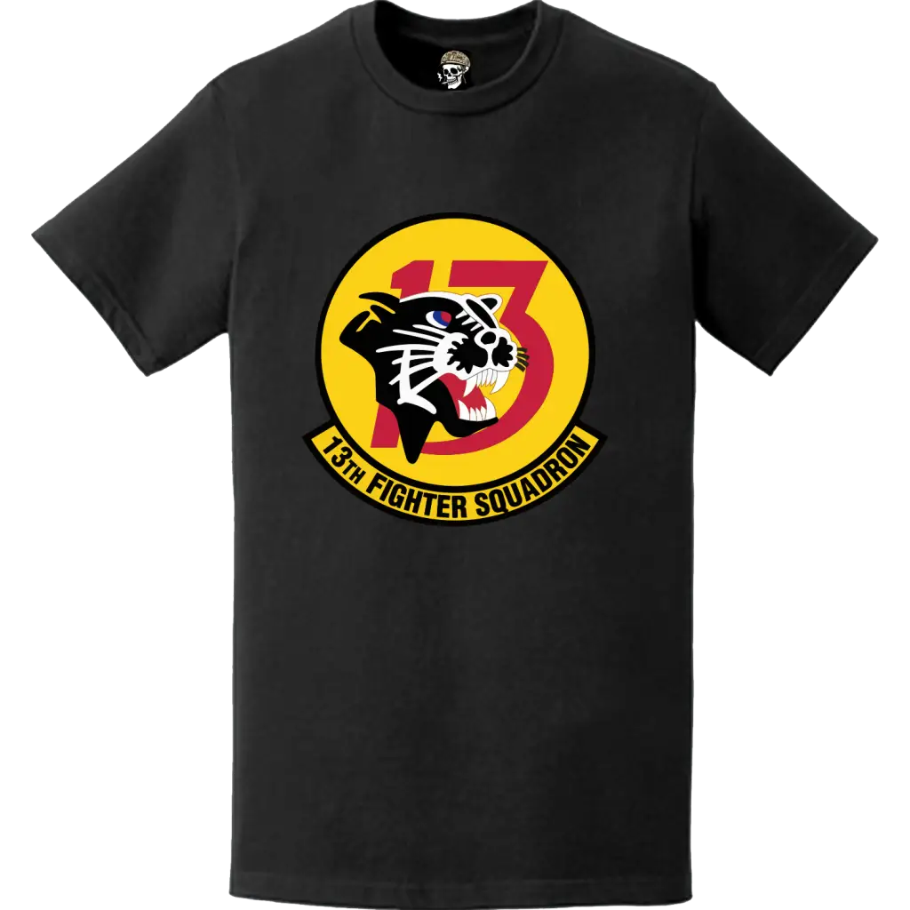 Official 13th Fighter Squadron (13th FS) 'Panthers' Logo Emblem T-Shirt