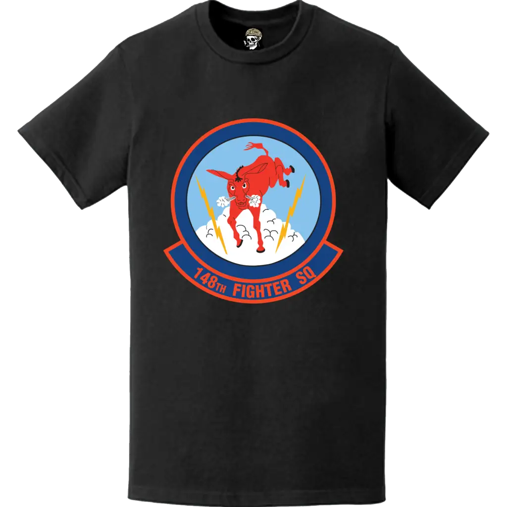 Official 148th Fighter Squadron (148th FS) 'Kickin' Ass' Logo Emblem T-Shirt