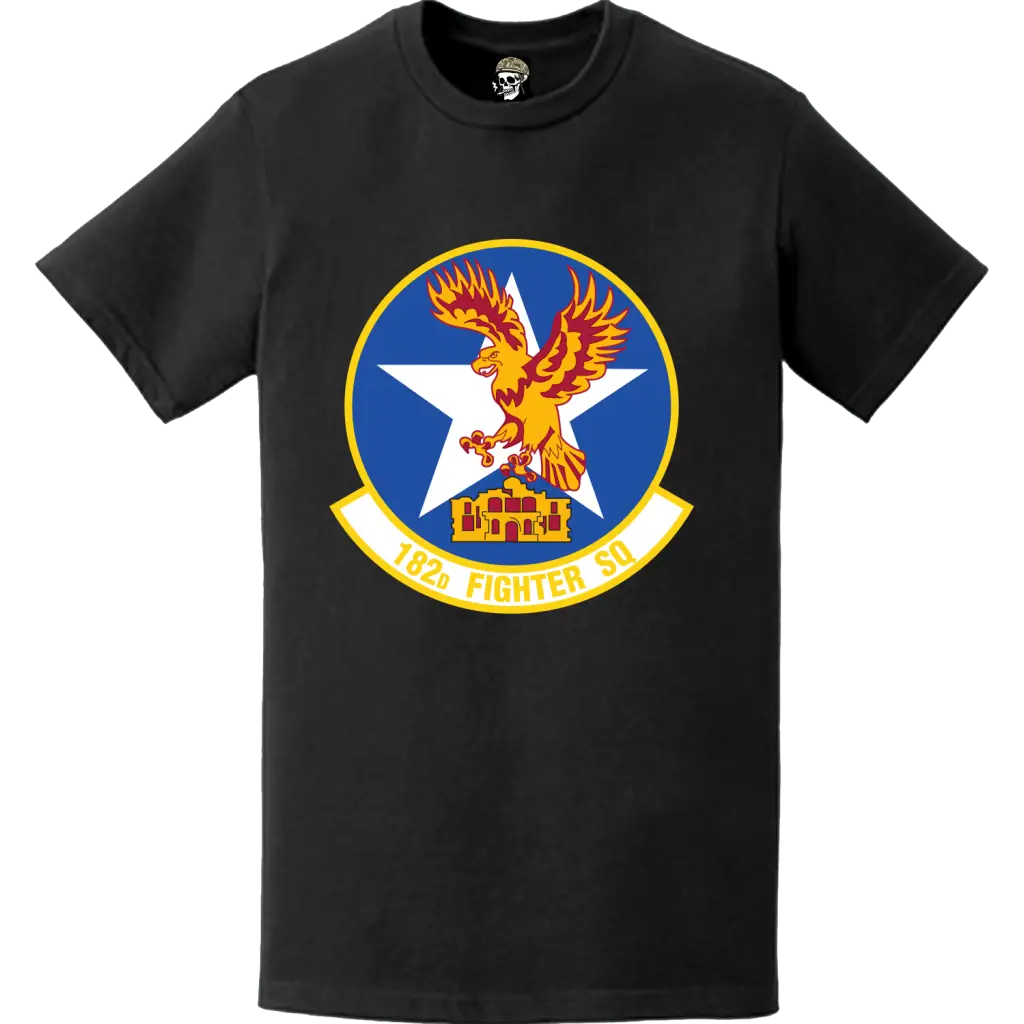 Official 182nd Fighter Squadron (182nd FS) 'Lonestar Gunfighters' Logo Emblem T-Shirt