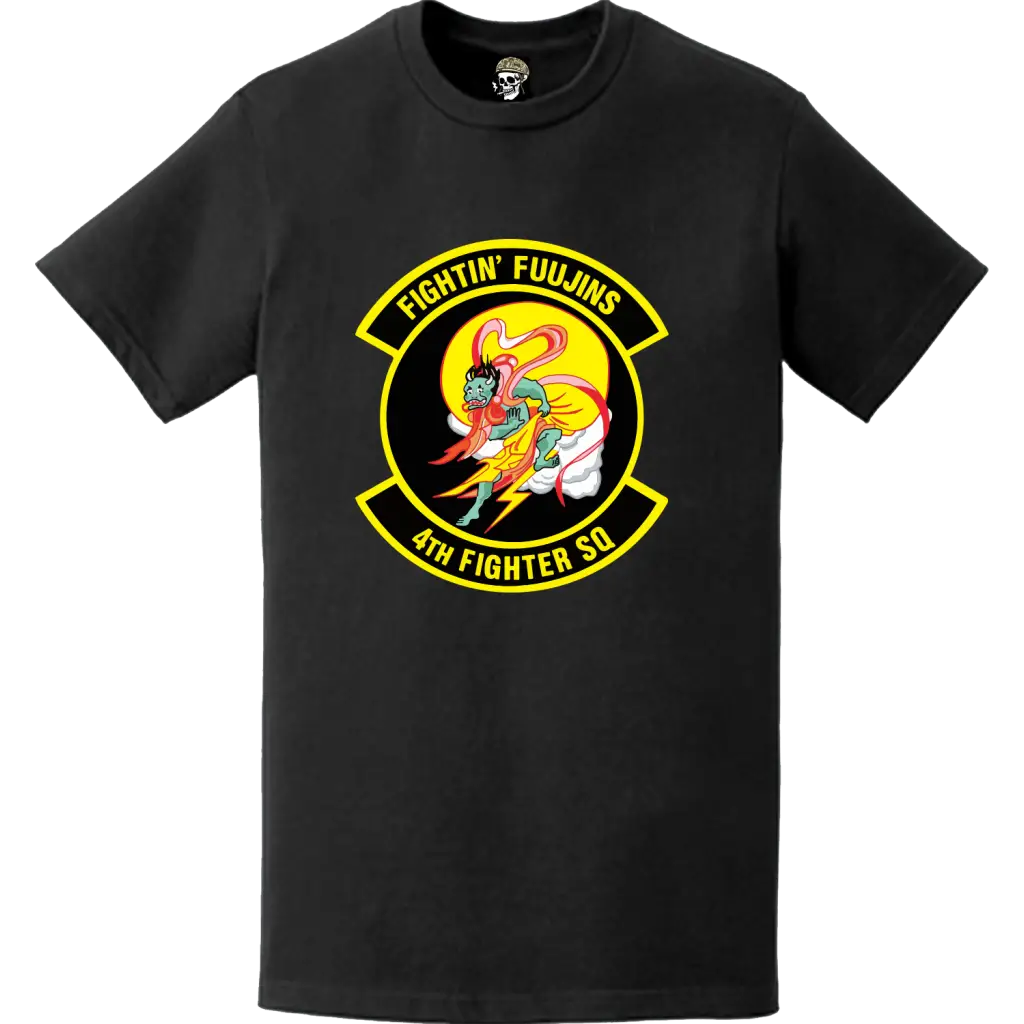 Official 4th Fighter Squadron (4th FS) 'Fighting Fuujins' Logo Emblem T-Shirt