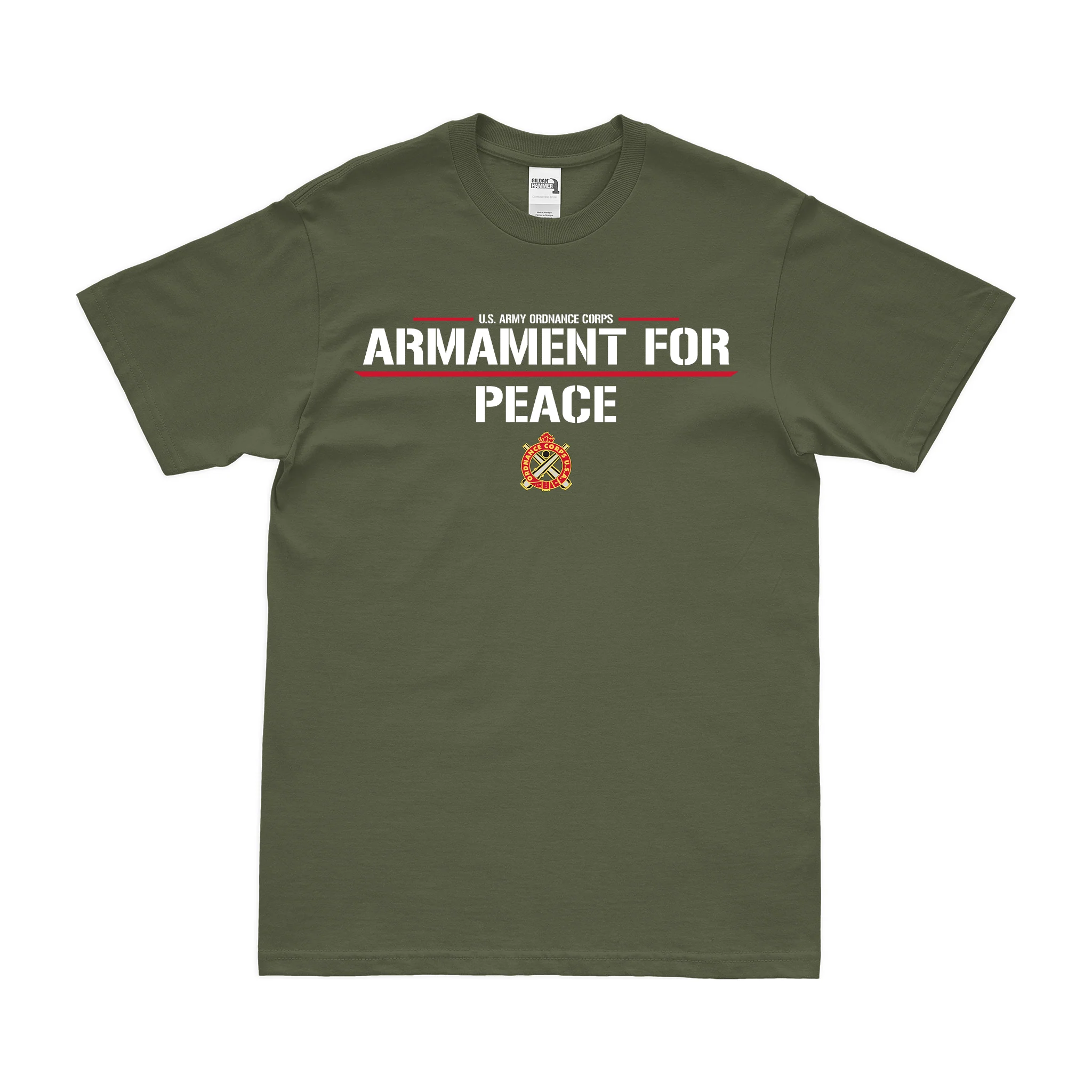 Ordnance Corps Armament For Peace Motto T-Shirt - Image 2