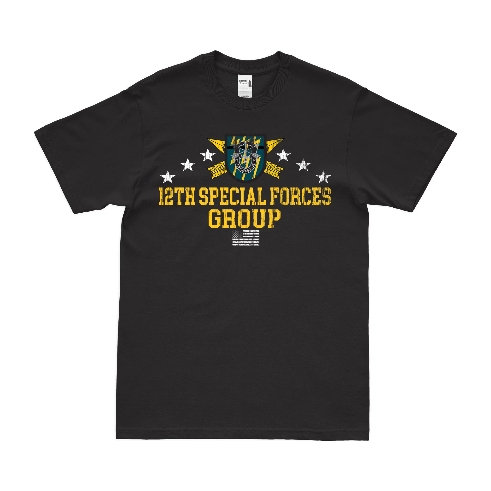 Patriotic 12th Special Forces Group (12th SFG) T-Shirt - Image 3