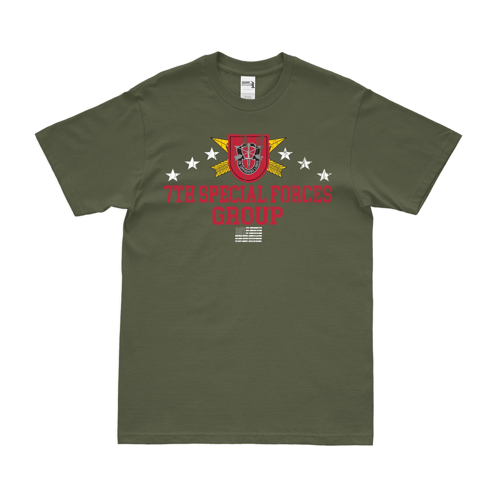 Patriotic 7th Special Forces Group (7th SFG) T-Shirt - Image 4