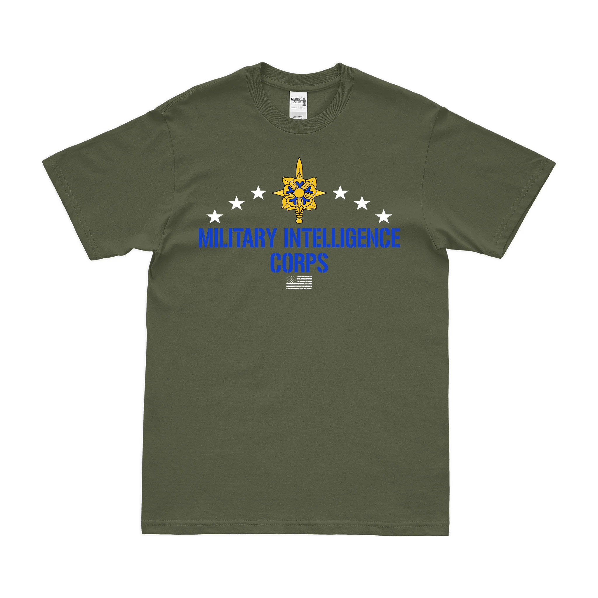Patriotic U.S. Army Military Intel Corps T-Shirt - Image 2