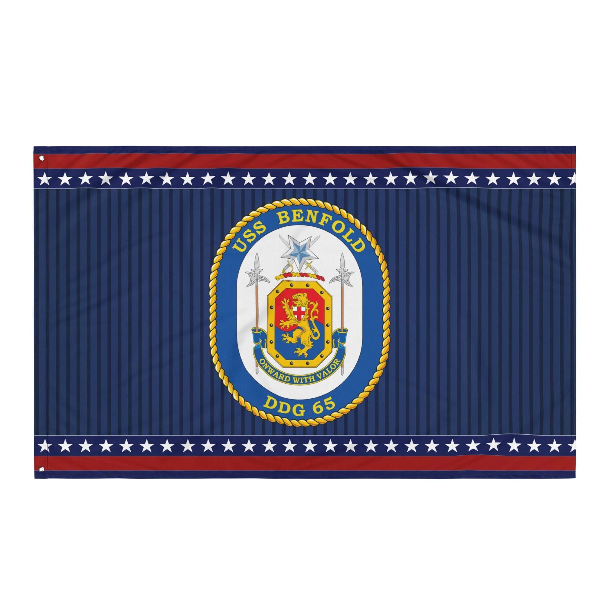 Patriotic USS Benfold (DDG-65) Ship's Crest Wall Flag