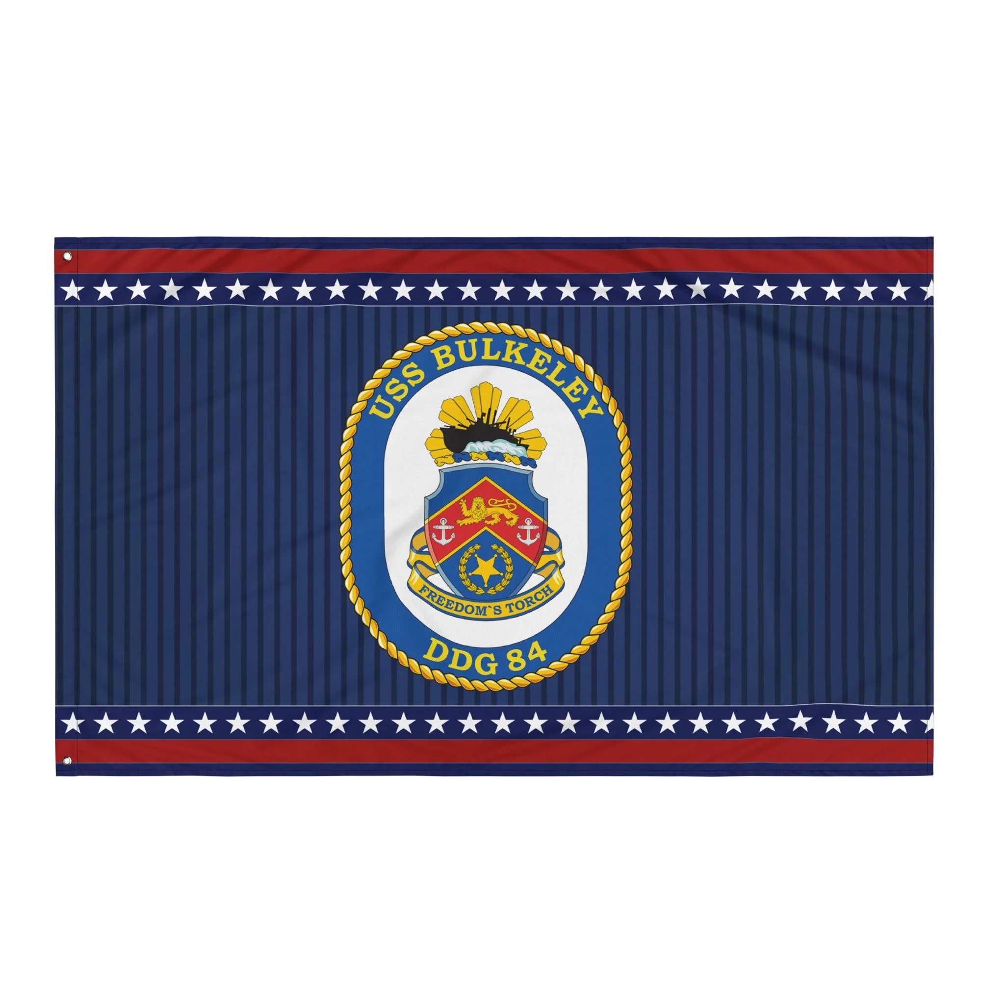 Patriotic USS Bulkeley (DDG-84) Ship's Crest Wall Flag