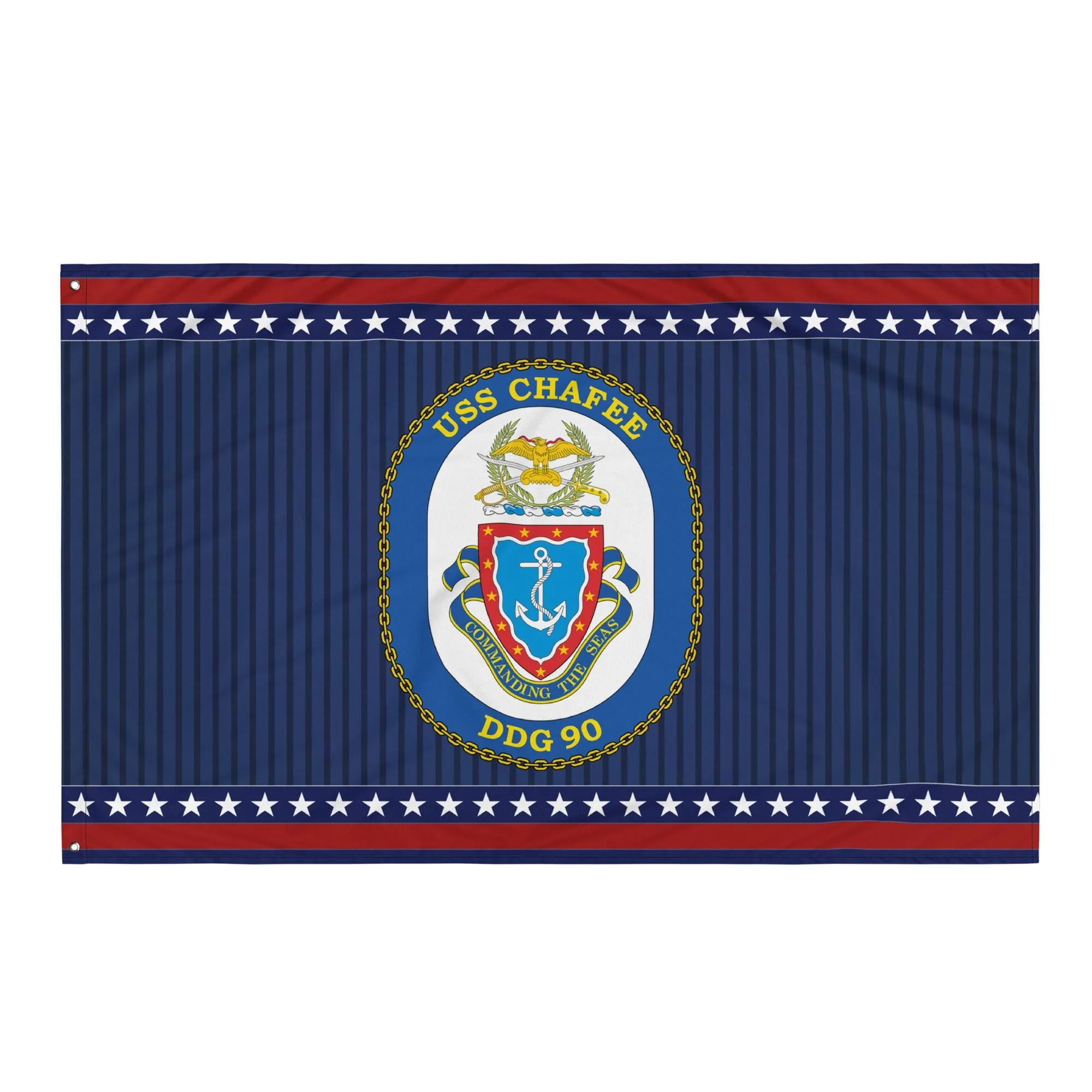 Patriotic USS Chafee (DDG-90) Ship's Crest Wall Flag