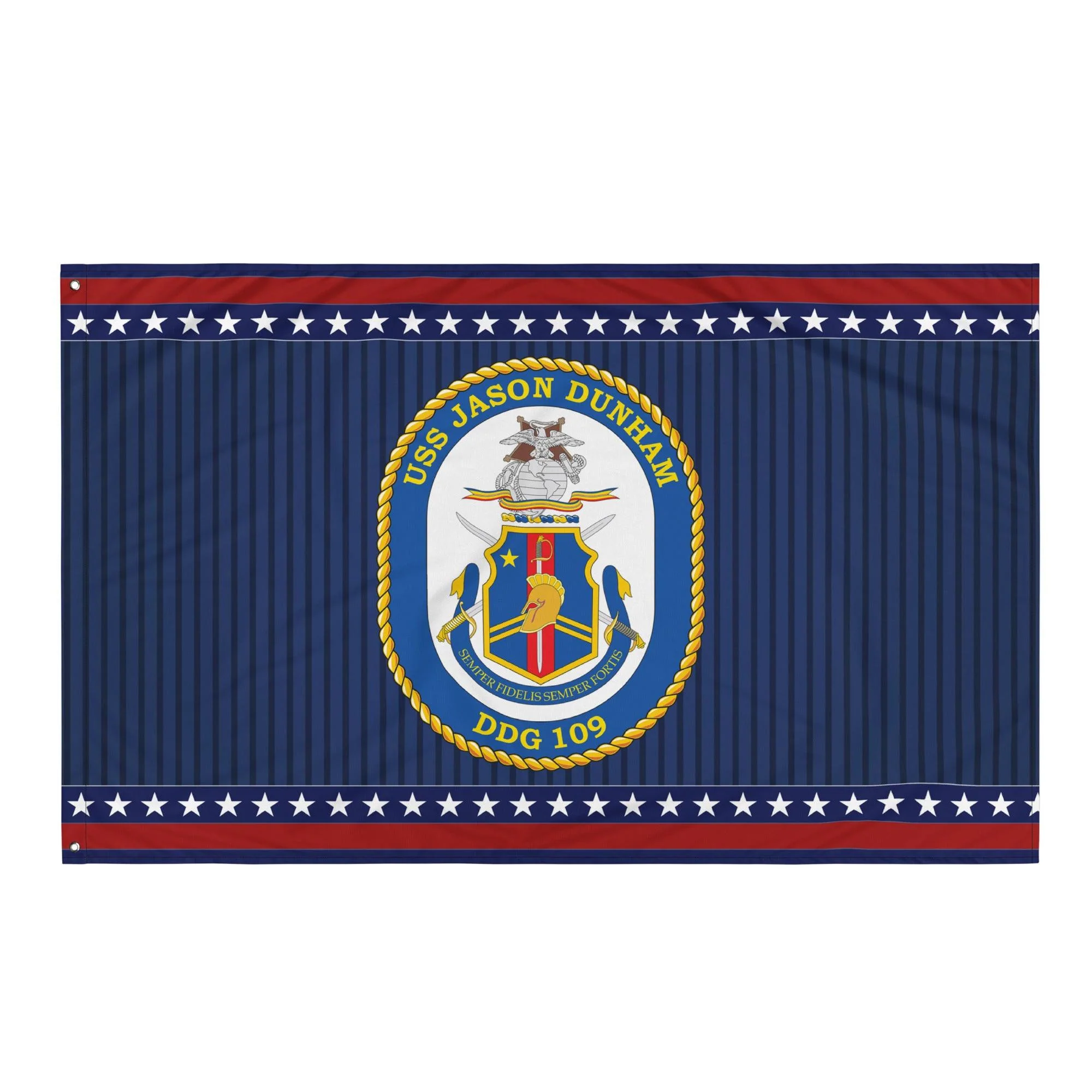 Patriotic USS Jason Dunham (DDG-109) Ship's Crest Wall Flag