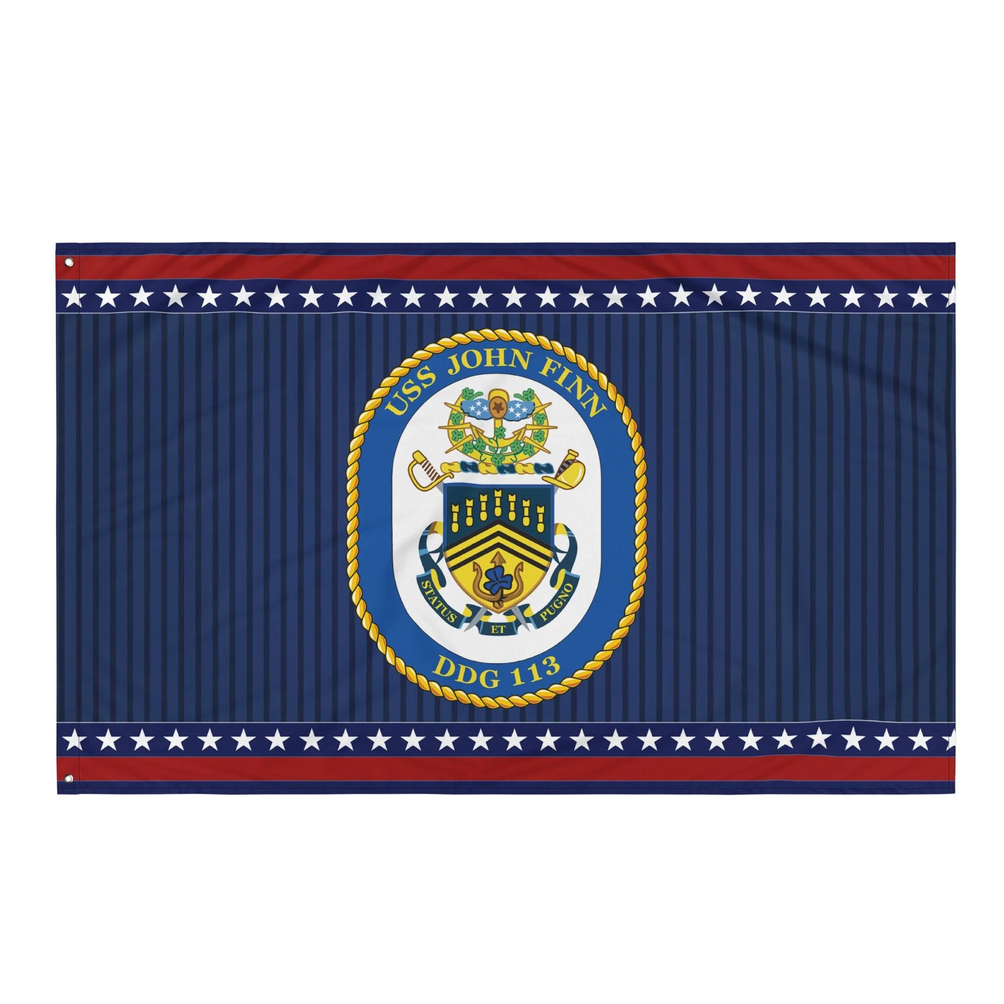 Patriotic USS John Finn (DDG-113) Ship's Crest Wall Flag