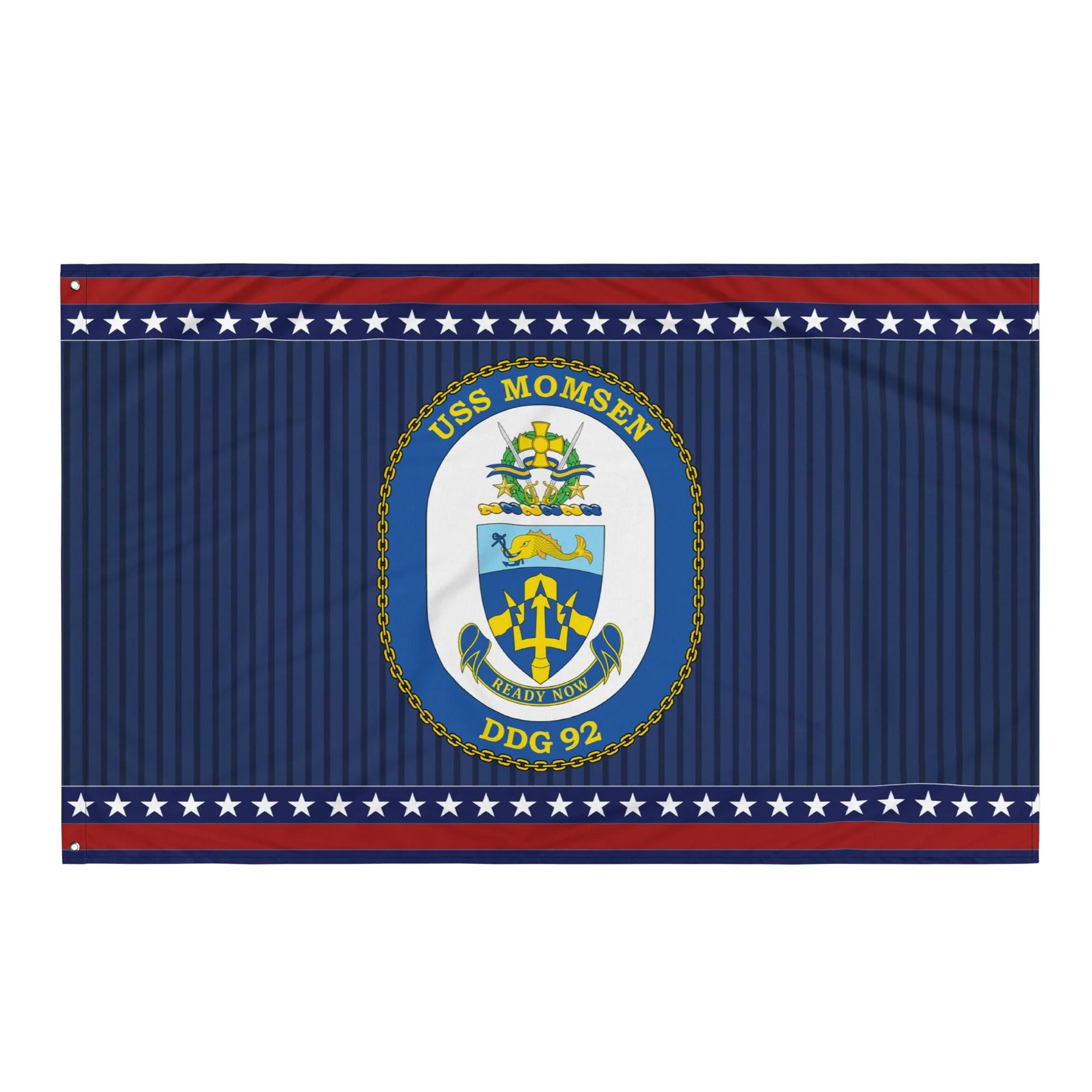 Patriotic USS Momsen (DDG-92) Ship's Crest Wall Flag