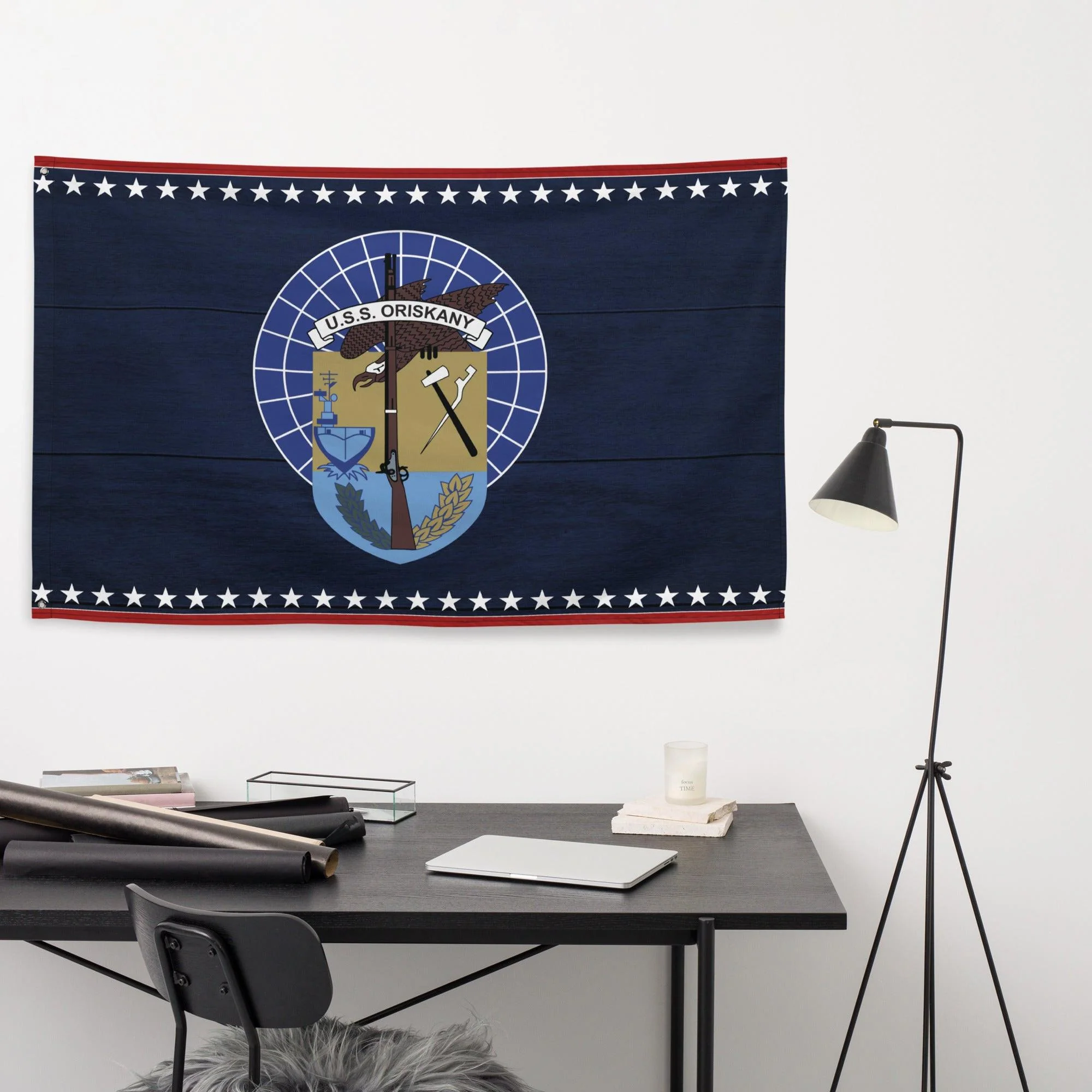 Patriotic USS Oriskany (CV-34) Aircraft Carrier Flag - Image 3