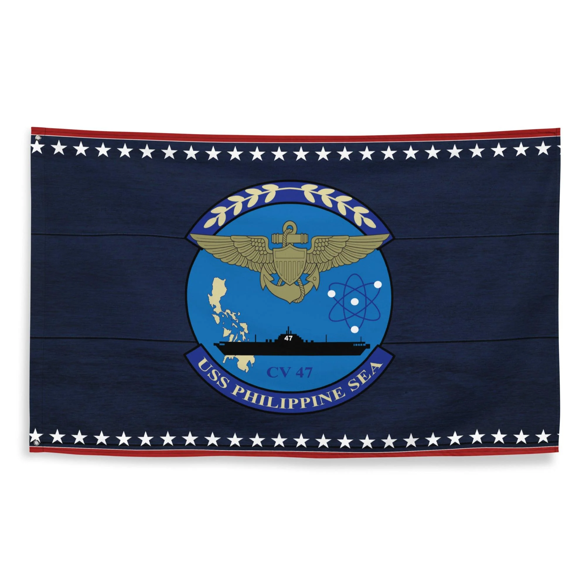 Patriotic USS Philippine Sea (CV-47) Aircraft Carrier Flag - Image 4
