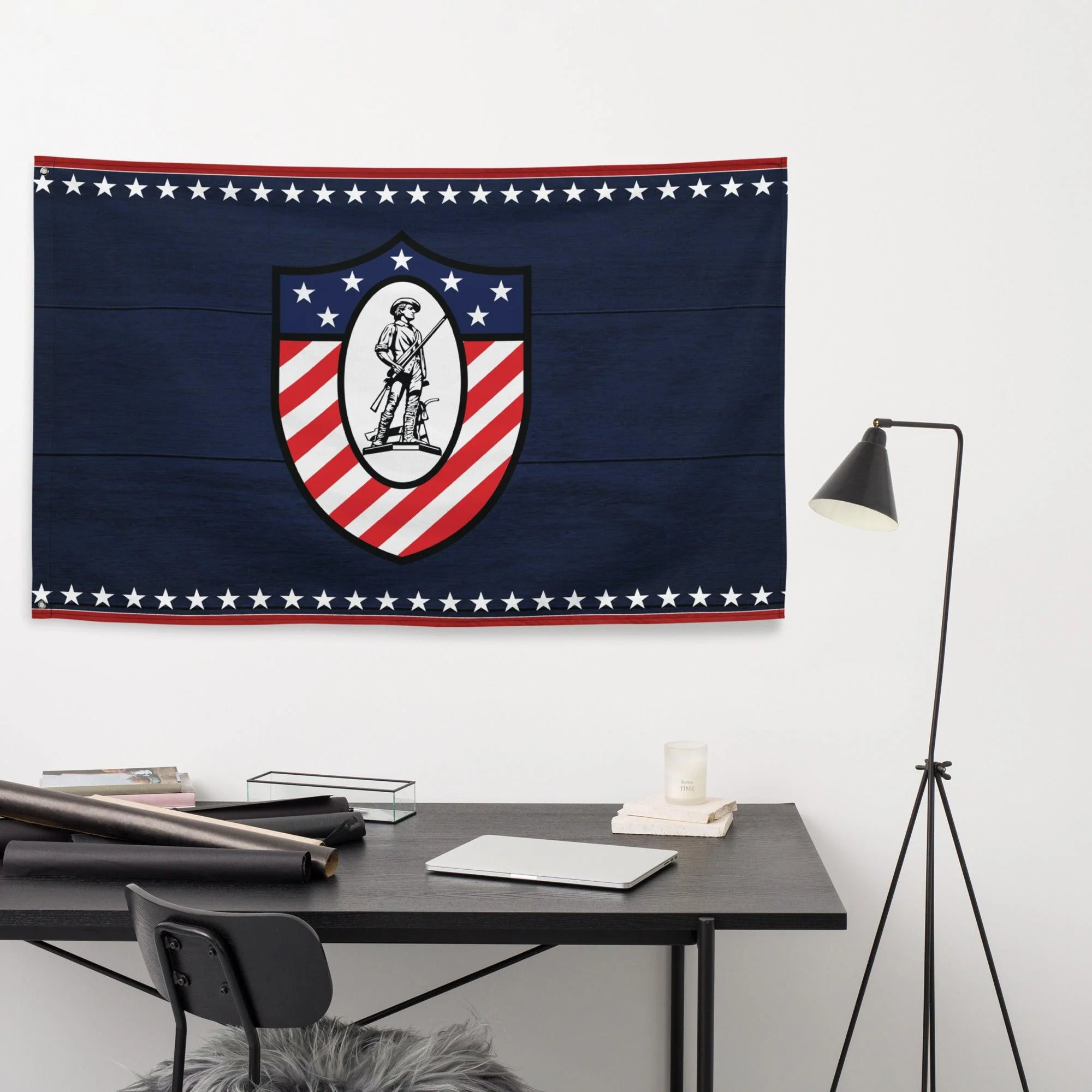 Patriotic USS Ranger (CV-61) Aircraft Carrier Flag - Image 3