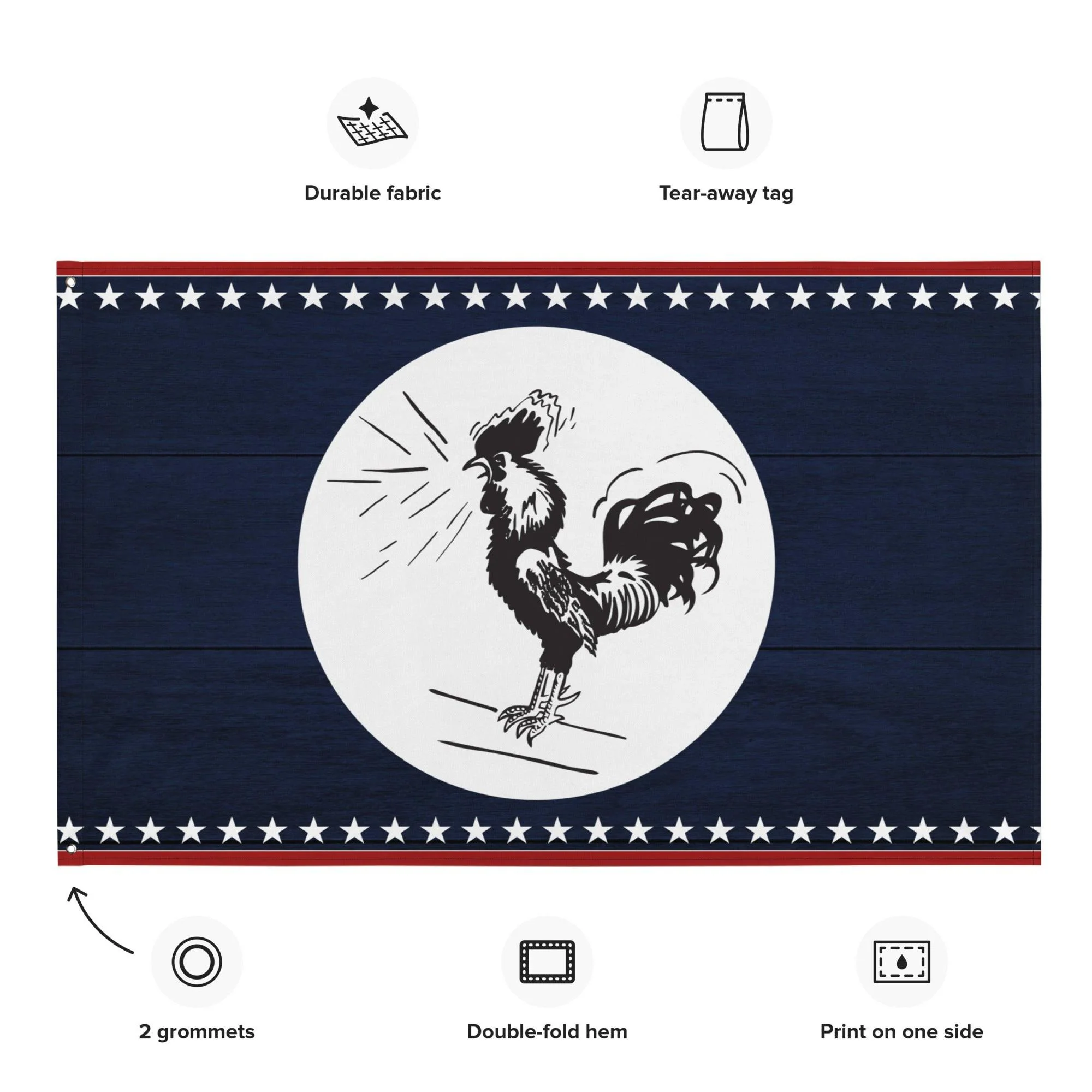 Patriotic USS Saratoga (CV-3) Aircraft Carrier Flag - Image 2
