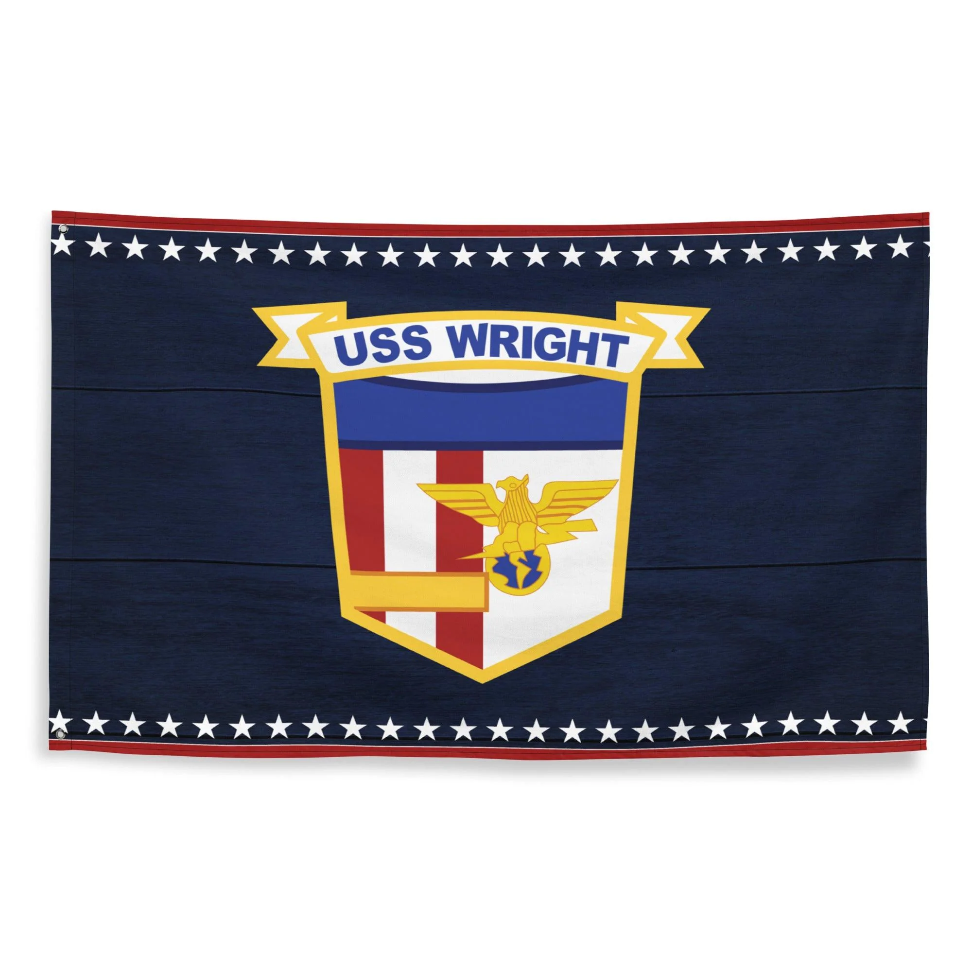 Patriotic USS Wright (CVL-49) Aircraft Carrier Wall Flag - Image 4