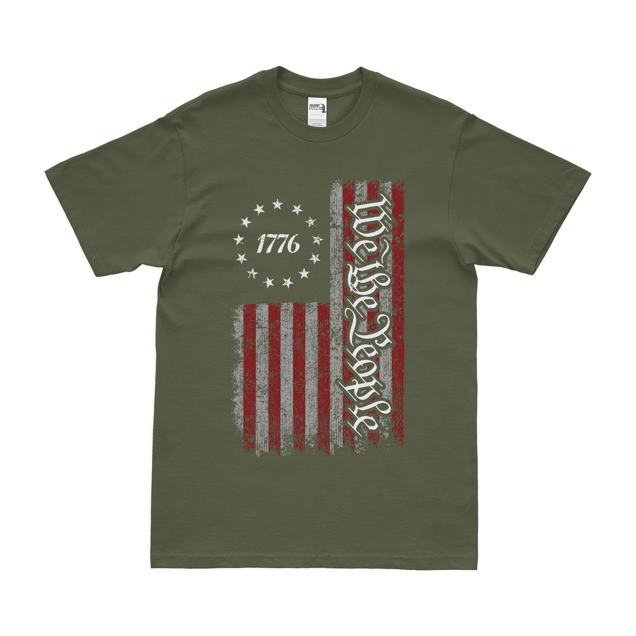 Patriotic We The People 1776 American Flag T-Shirt - Image 2