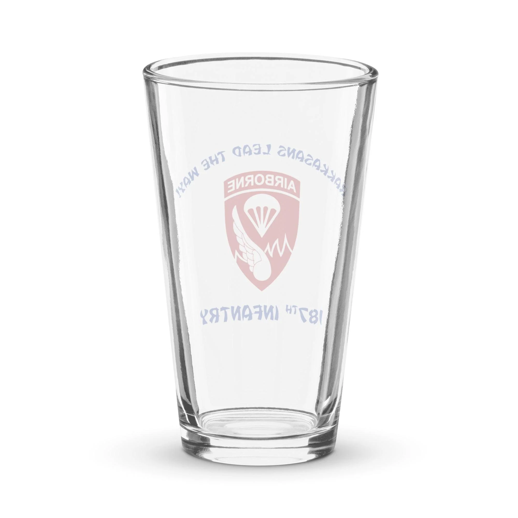 Rakkasans Lead the Way 187th AIR Beer Pint Glass - Image 2