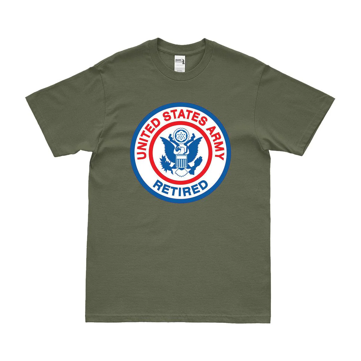 Retired U.S. Army Logo Emblem Seal T-Shirt - Image 2