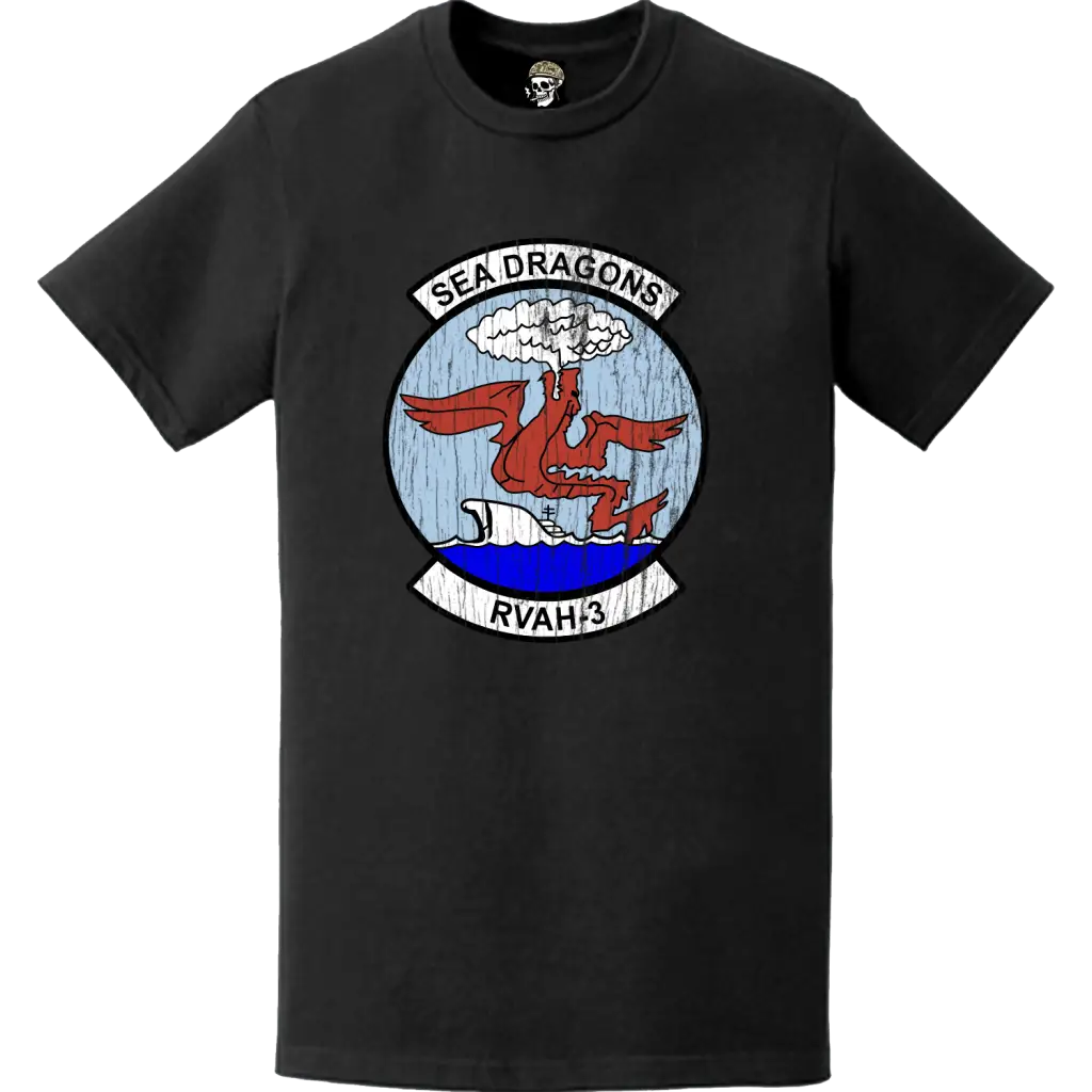 RVAH-3 Distressed Patch Logo Decal Emblem T-Shirt