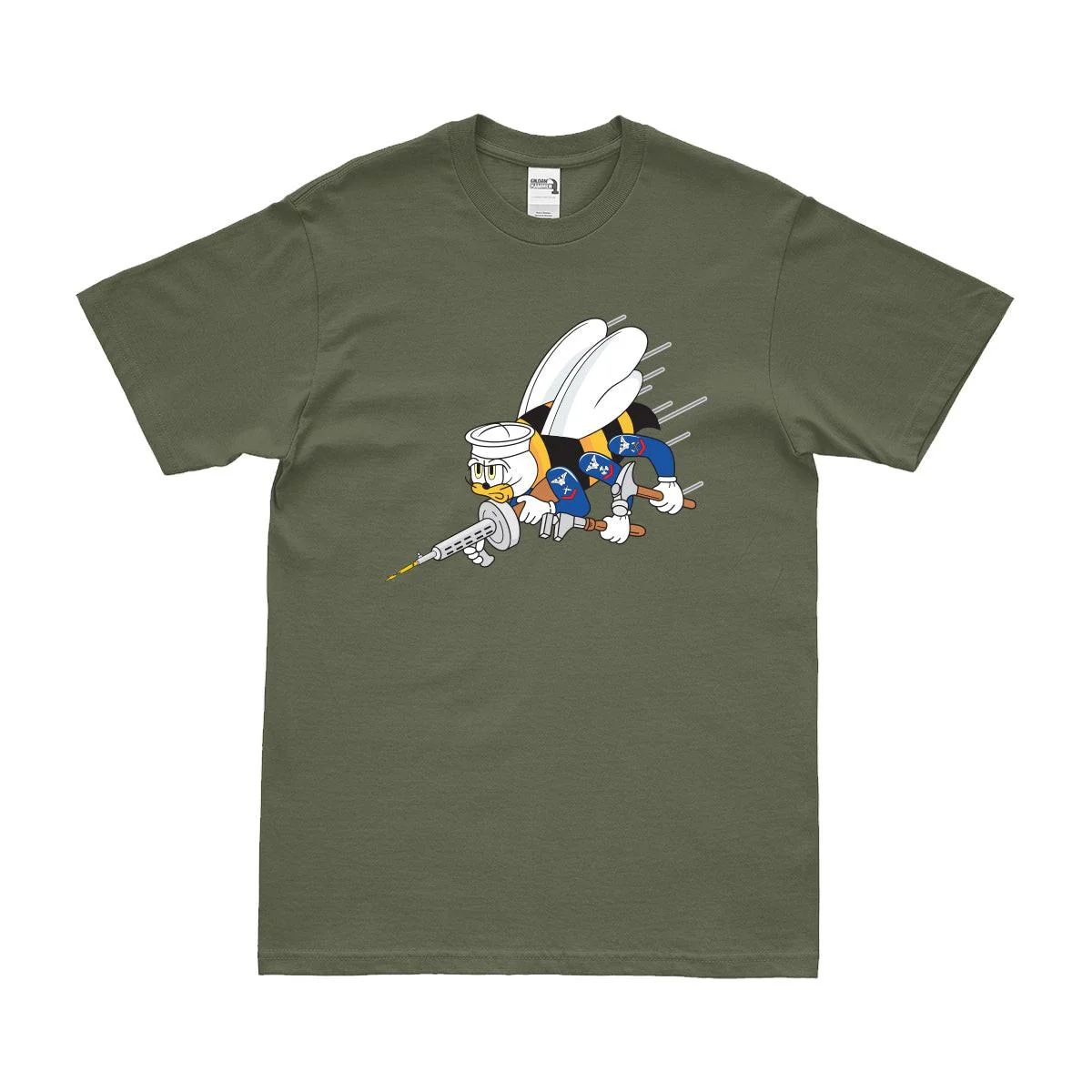 U.S. Navy Seabees 'Can Do' Logo Insignia Emblem T-Shirt - Image 2