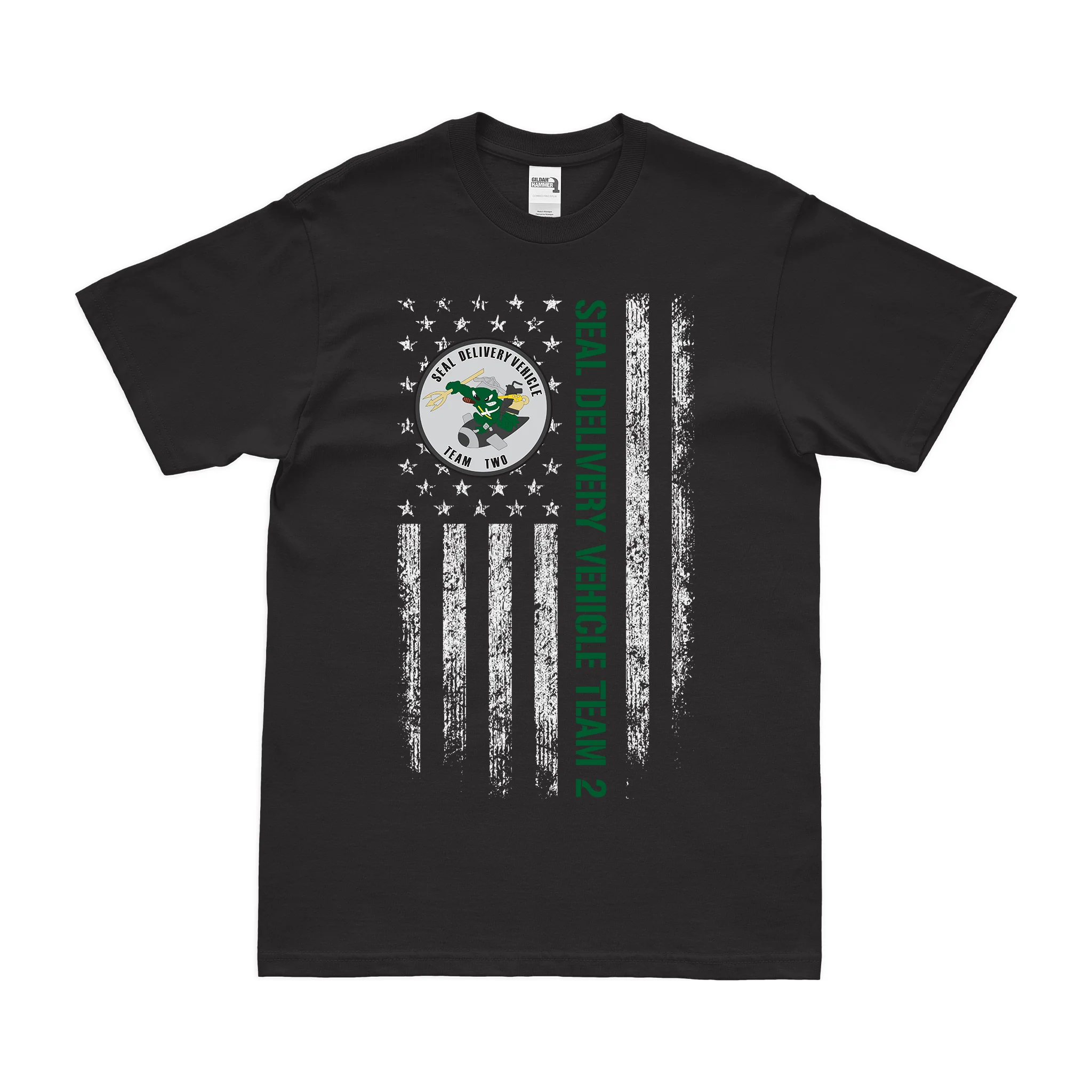 SEAL Delivery Vehicle Team 2 (SDVT-2) American Flag T-Shirt