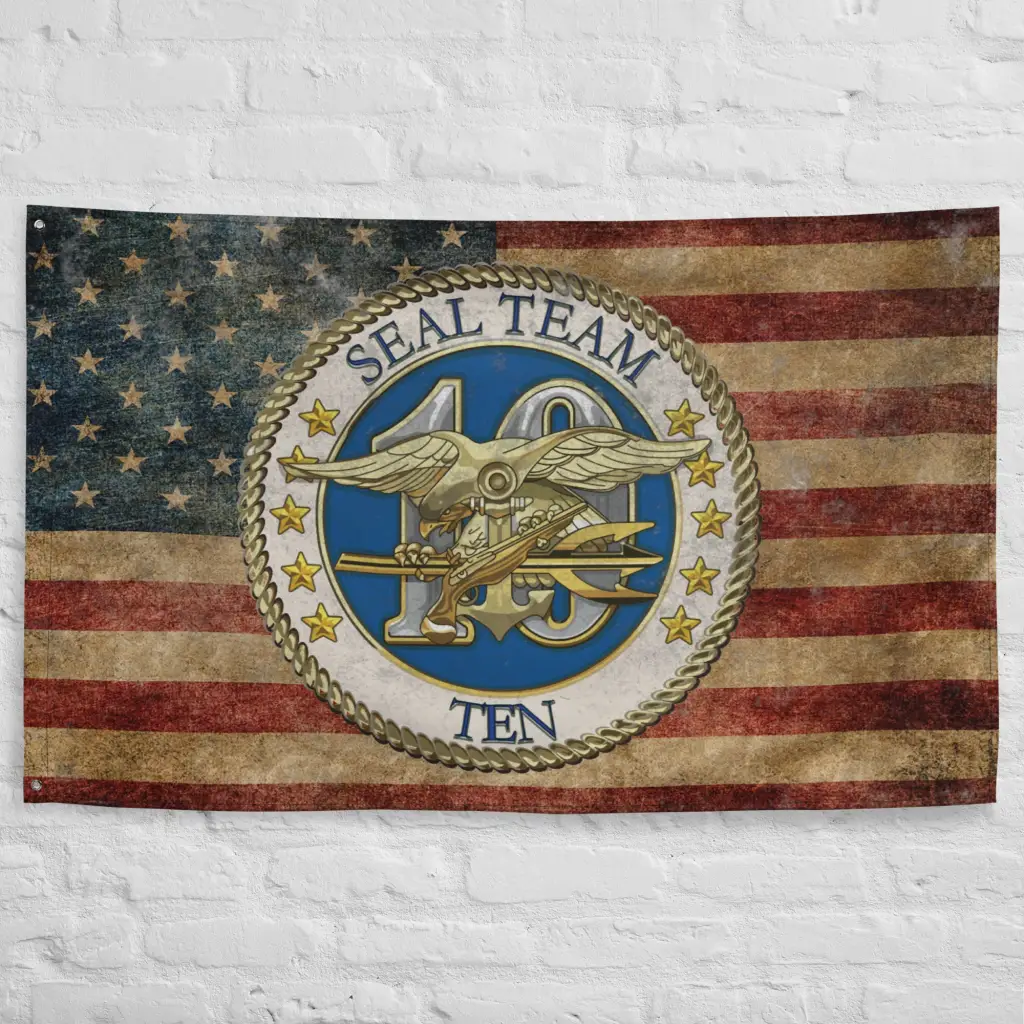 SEAL Team 10 Emblem Indoor Wall Flag - Image 5