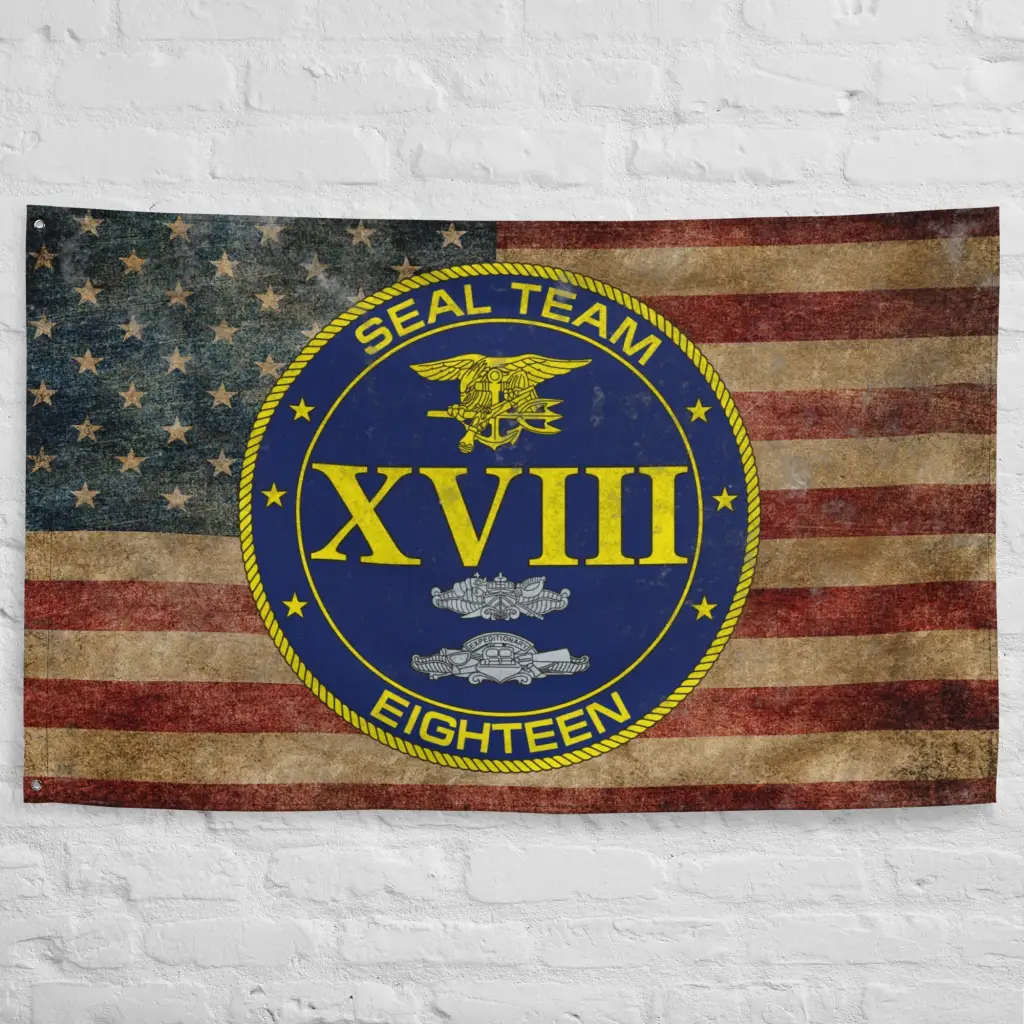 SEAL Team 18 Emblem Indoor Wall Flag - Image 5