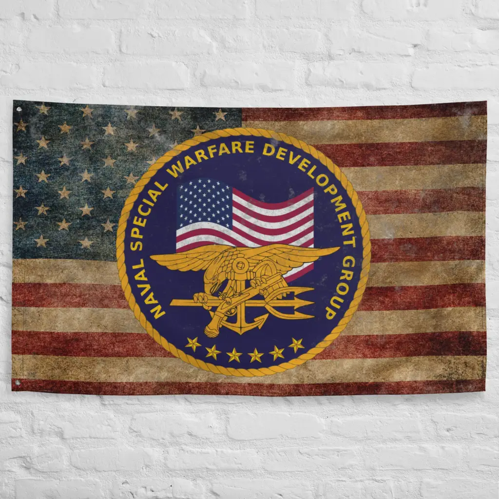 SEAL Team 6 DEVGRU Emblem Indoor Wall Flag - Image 5