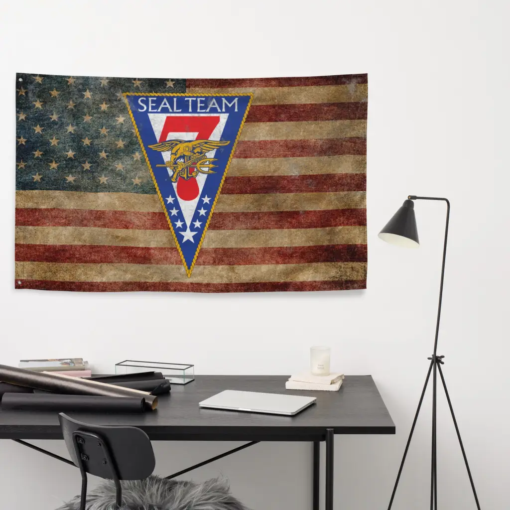 SEAL Team 7 Emblem Indoor Wall Flag - Image 4