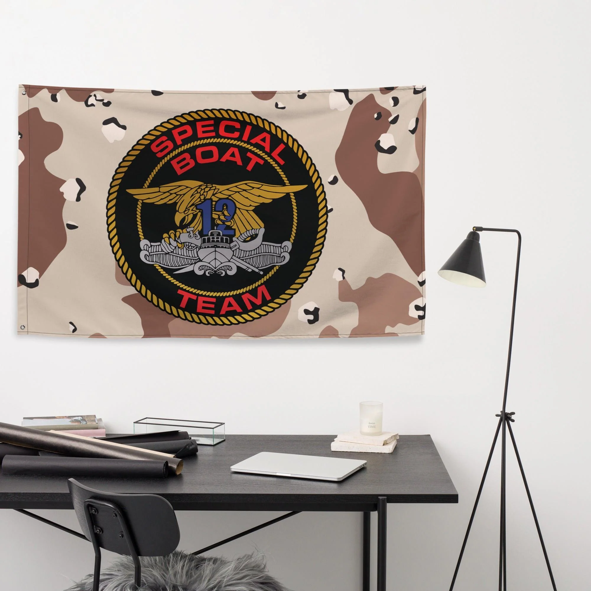 Special Boat Team 12 (SBT-12) SWCC Chocolate-Chip Camo Flag - Image 3