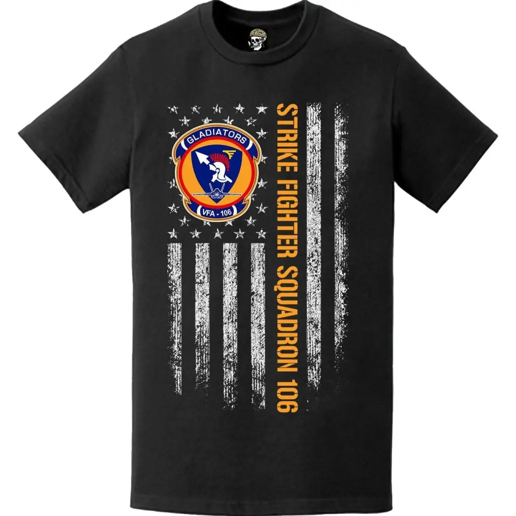 Strike Fighter Squadron 106 (VFA-106) American Flag T-Shirt