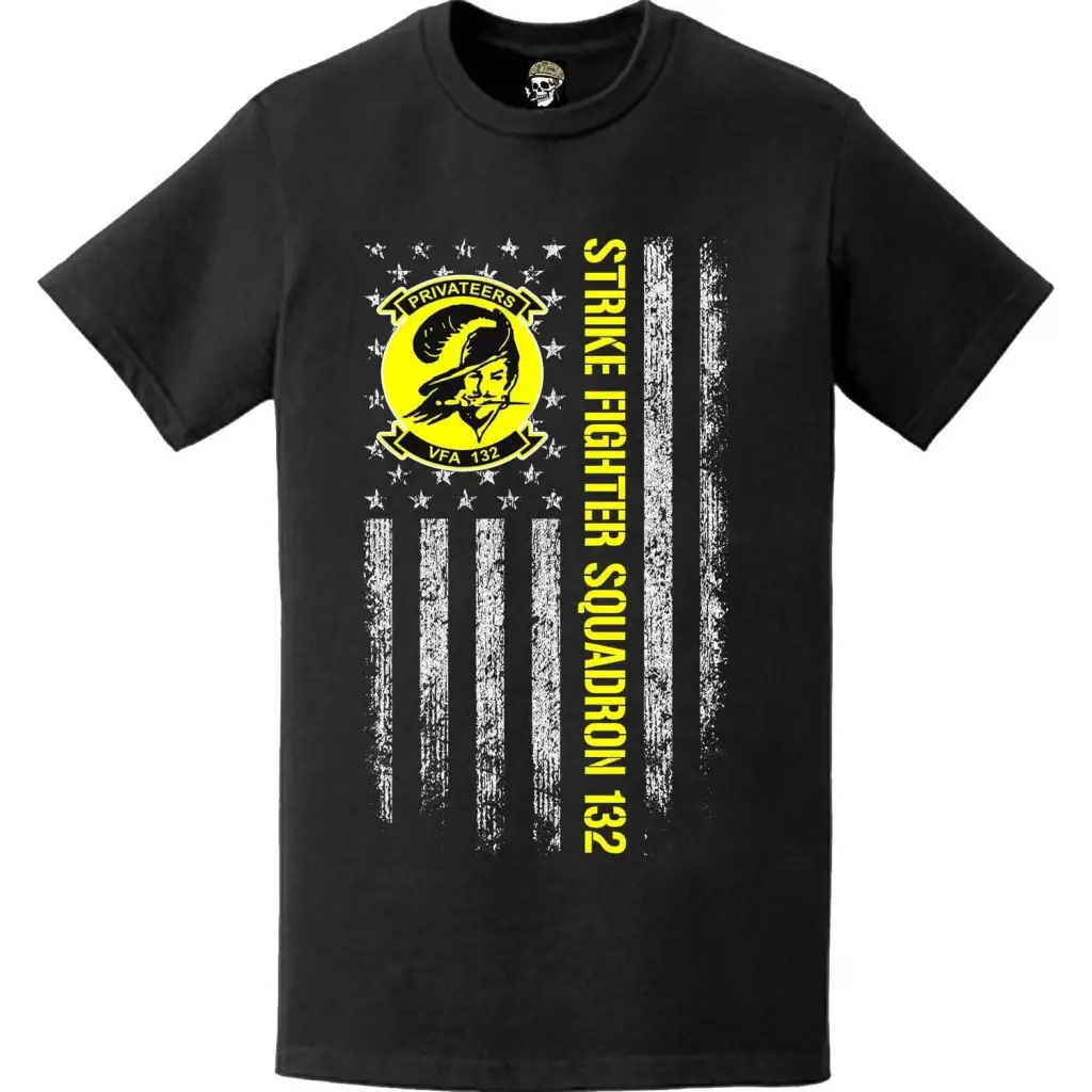 Strike Fighter Squadron 132 (VFA-132) American Flag T-Shirt