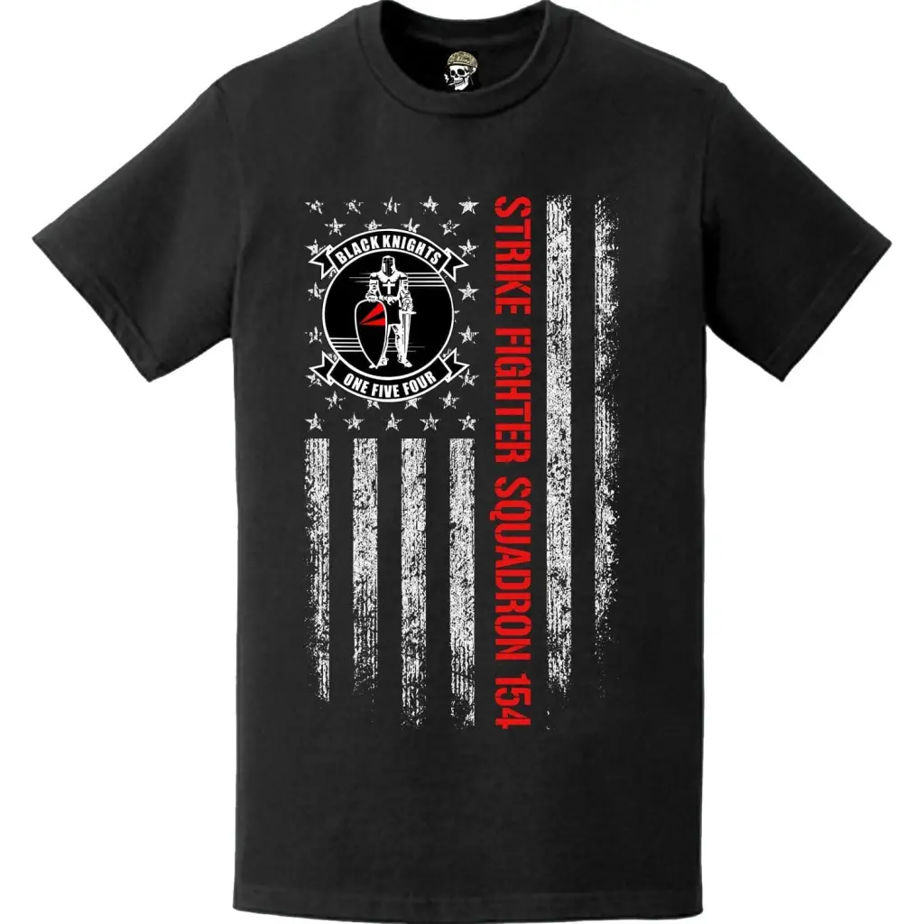 Strike Fighter Squadron 154 (VFA-154) American Flag T-Shirt