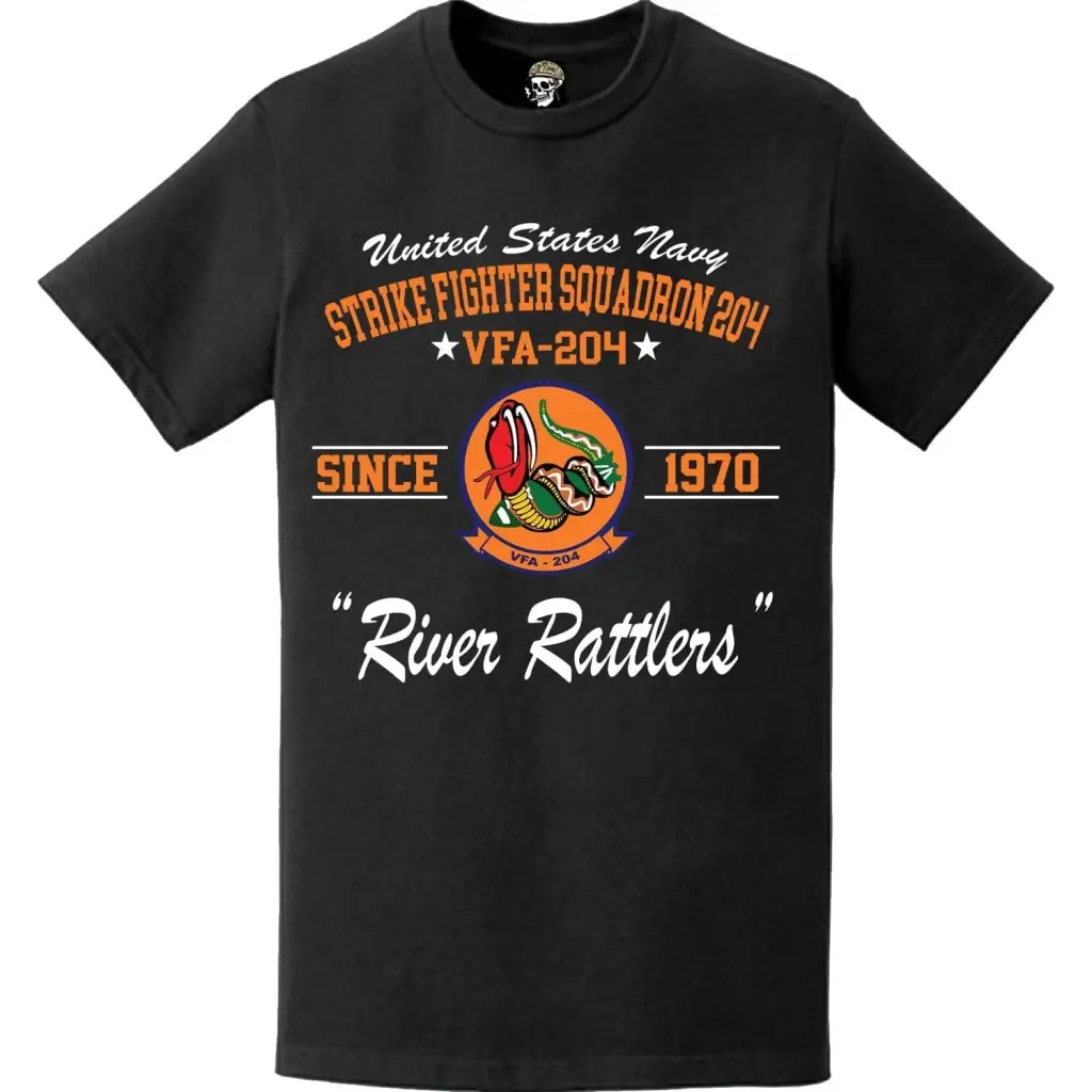 Strike Fighter Squadron 204 (VFA-204) 'River Rattlers' Since 1970 T-Shirt