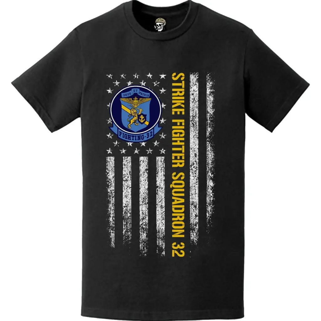 Strike Fighter Squadron 32 (VFA-32) American Flag T-Shirt