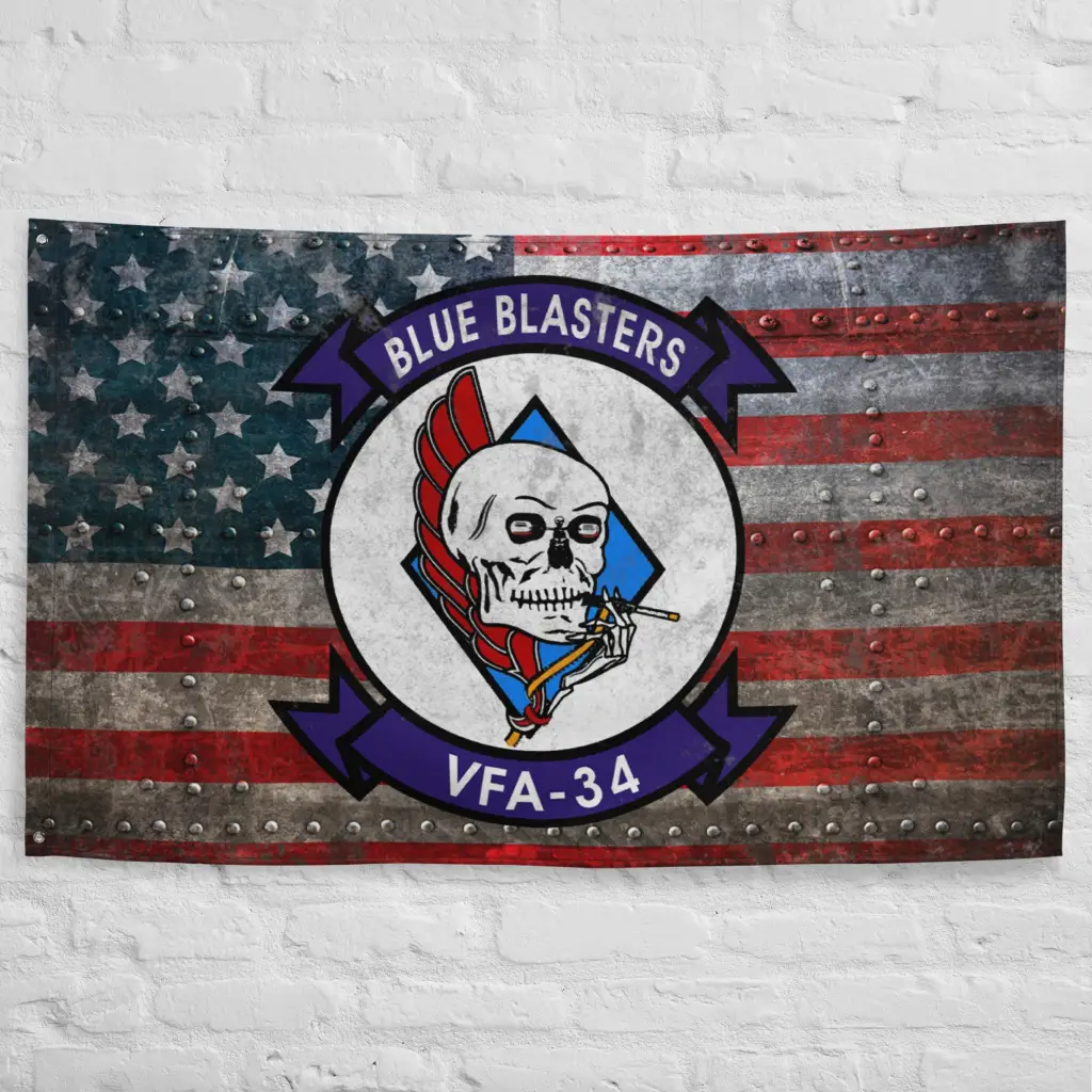 Strike Fighter Squadron 34 (VFA-34) Indoor Wall Flag - Image 4