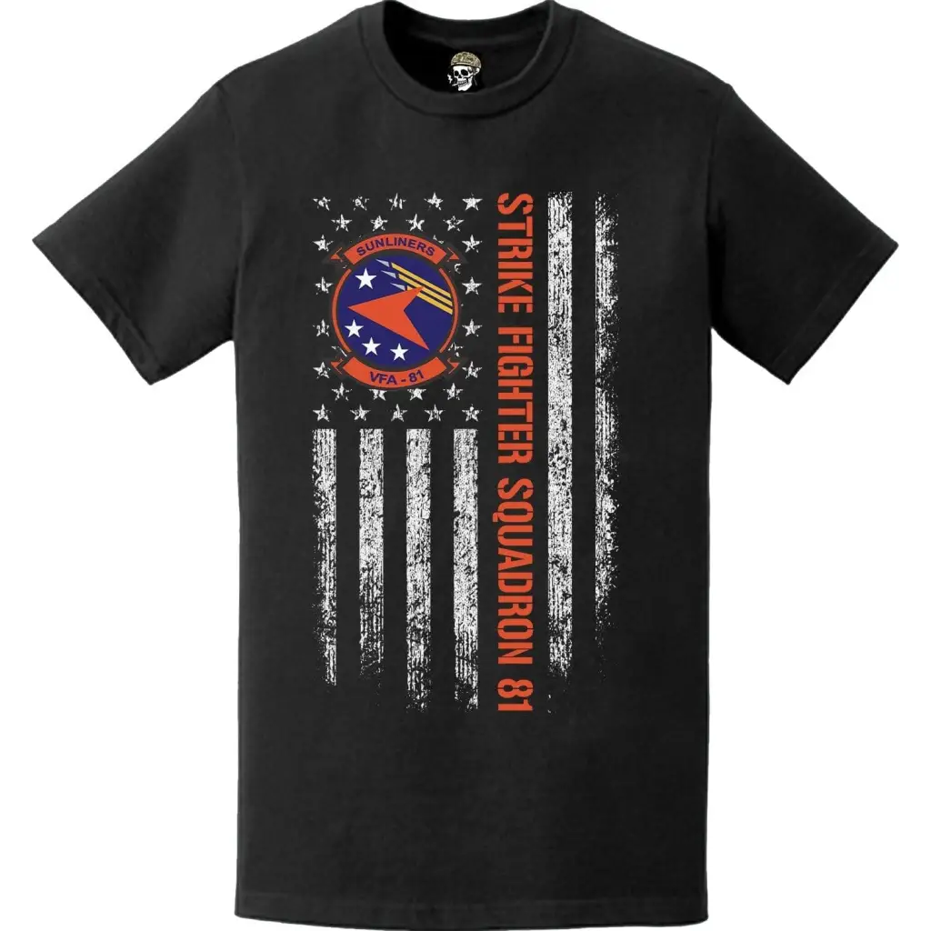 Strike Fighter Squadron 81 (VFA-81) American Flag T-Shirt