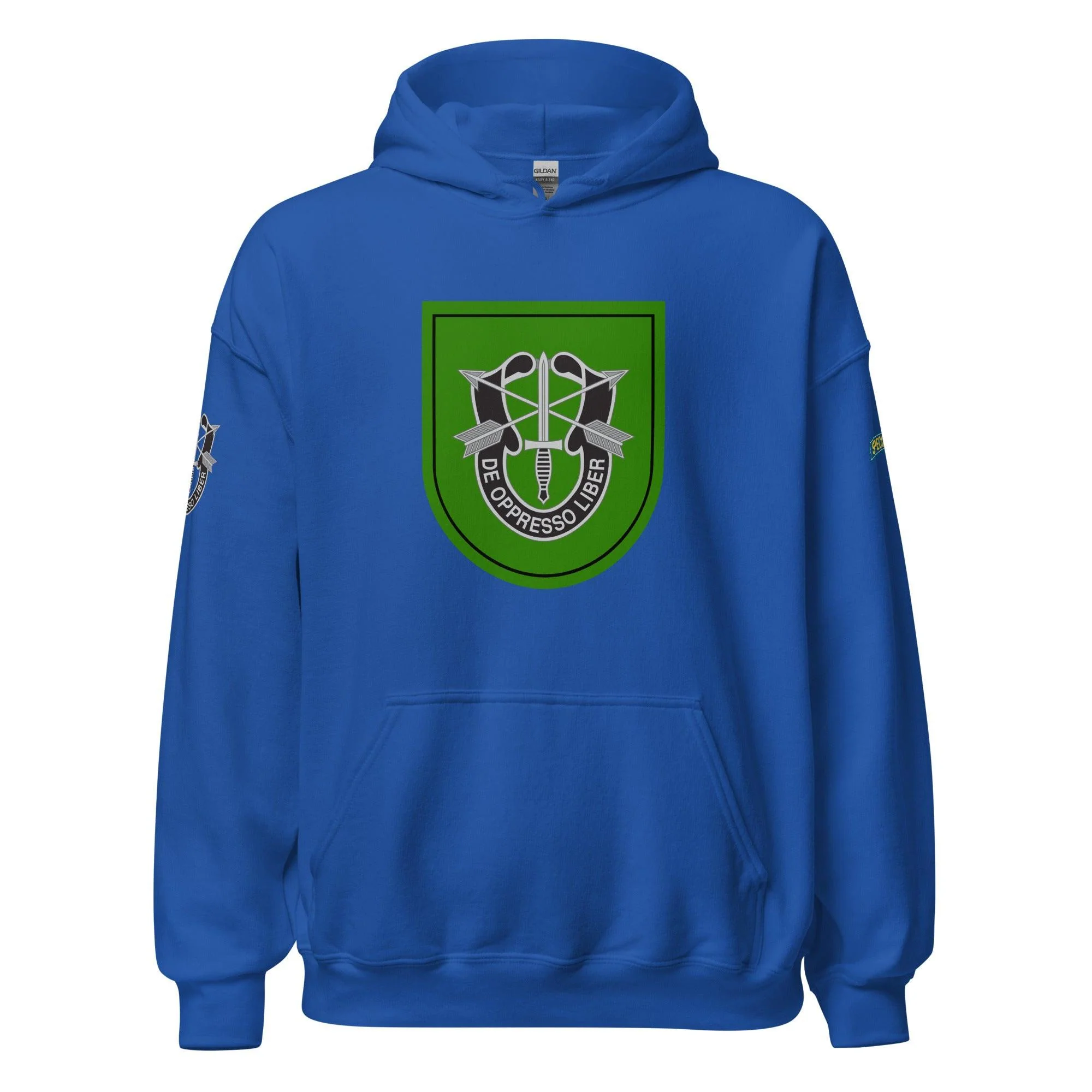 U.S. Army 10th Special Forces Group (10th SFG) Beret Flash Unisex Hoodie - Image 13