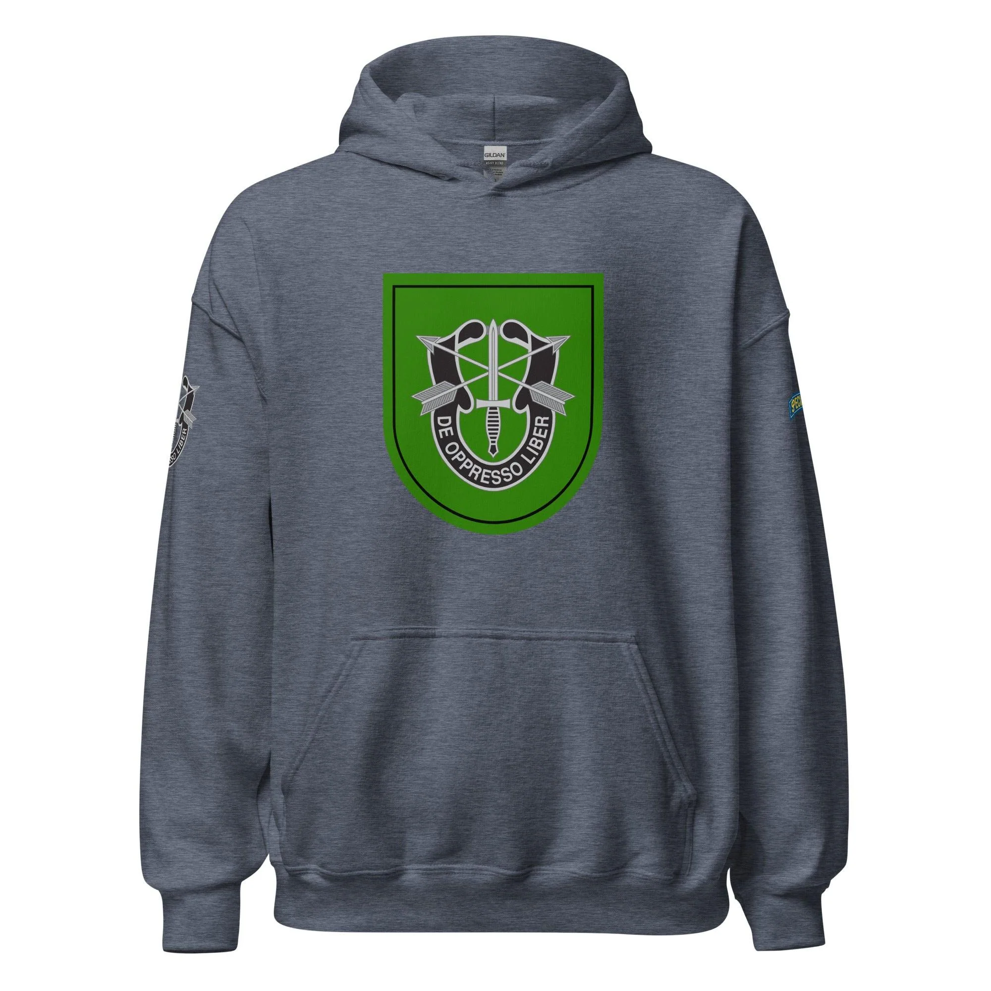 U.S. Army 10th Special Forces Group (10th SFG) Beret Flash Unisex Hoodie - Image 17