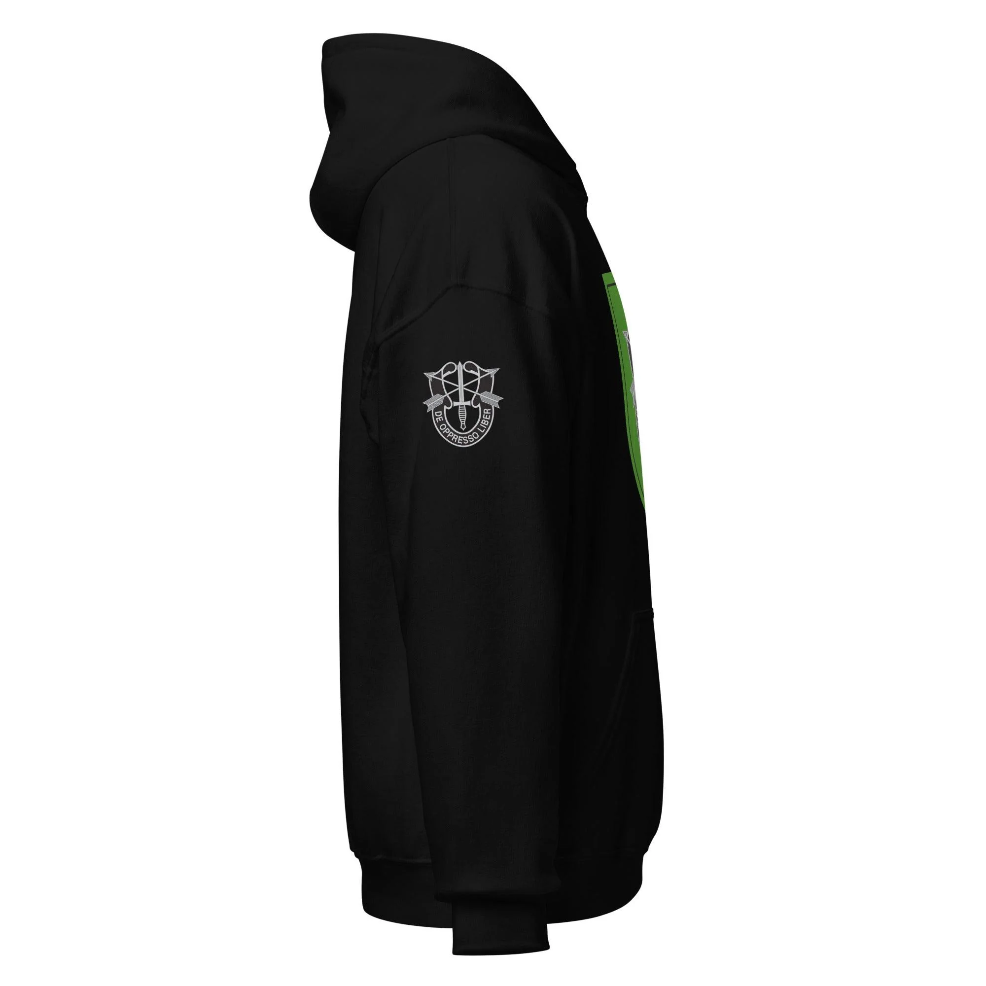 U.S. Army 10th Special Forces Group (10th SFG) Beret Flash Unisex Hoodie - Image 2